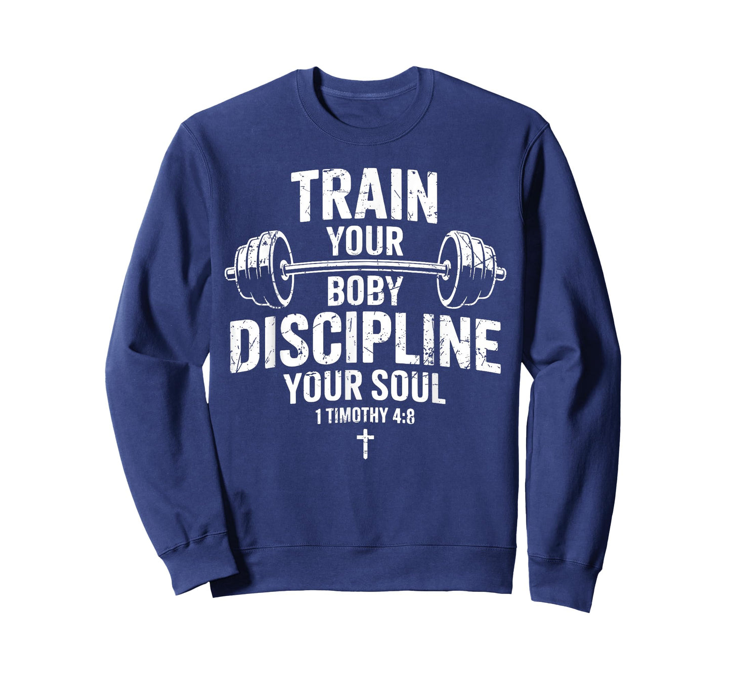 Train Your Body Discipline Your Soul Christian Jesus Gym T-Shirt