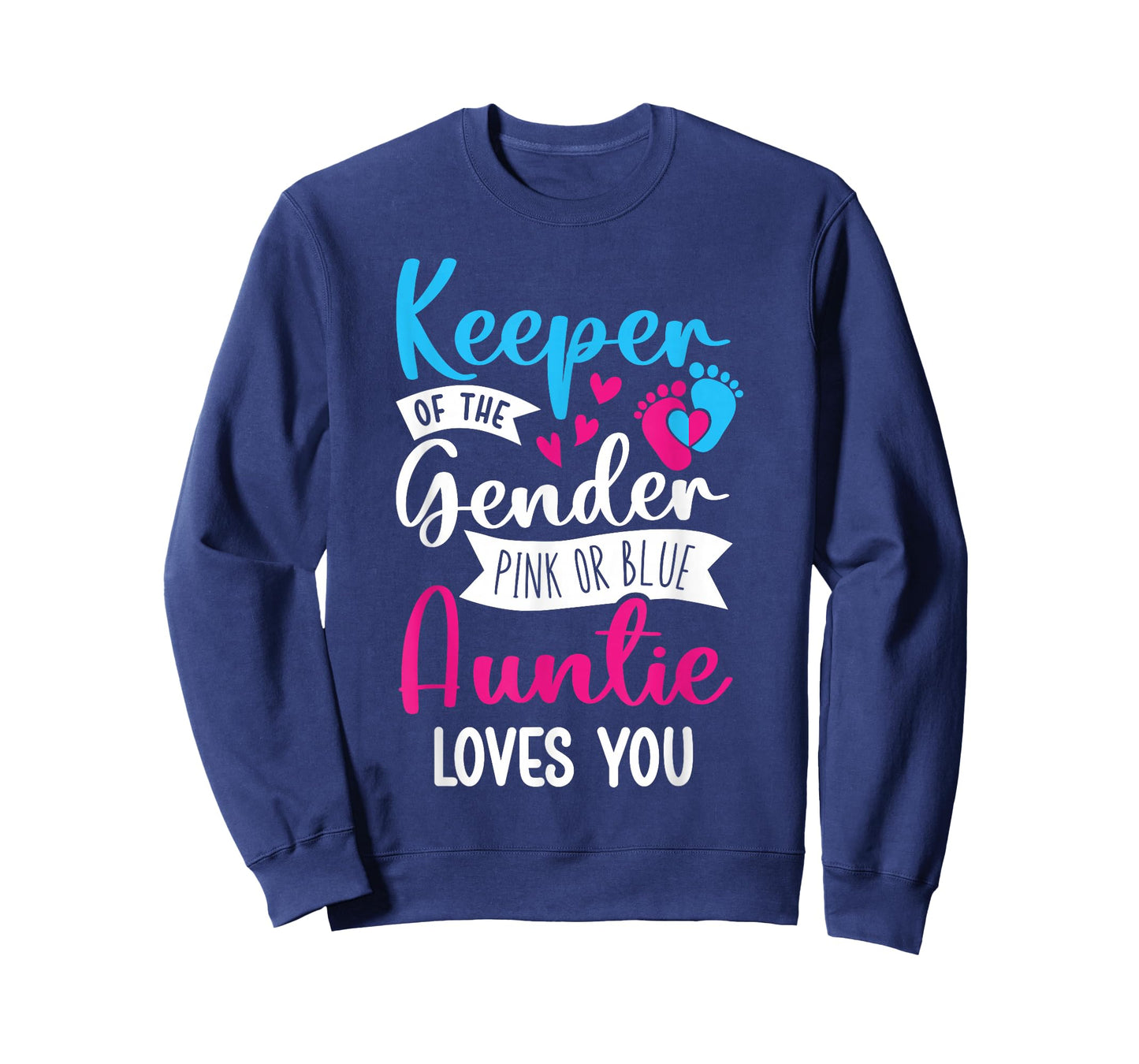 Keeper of The Gender Loves Aunt You Auntie Baby Announcement T-Shirt