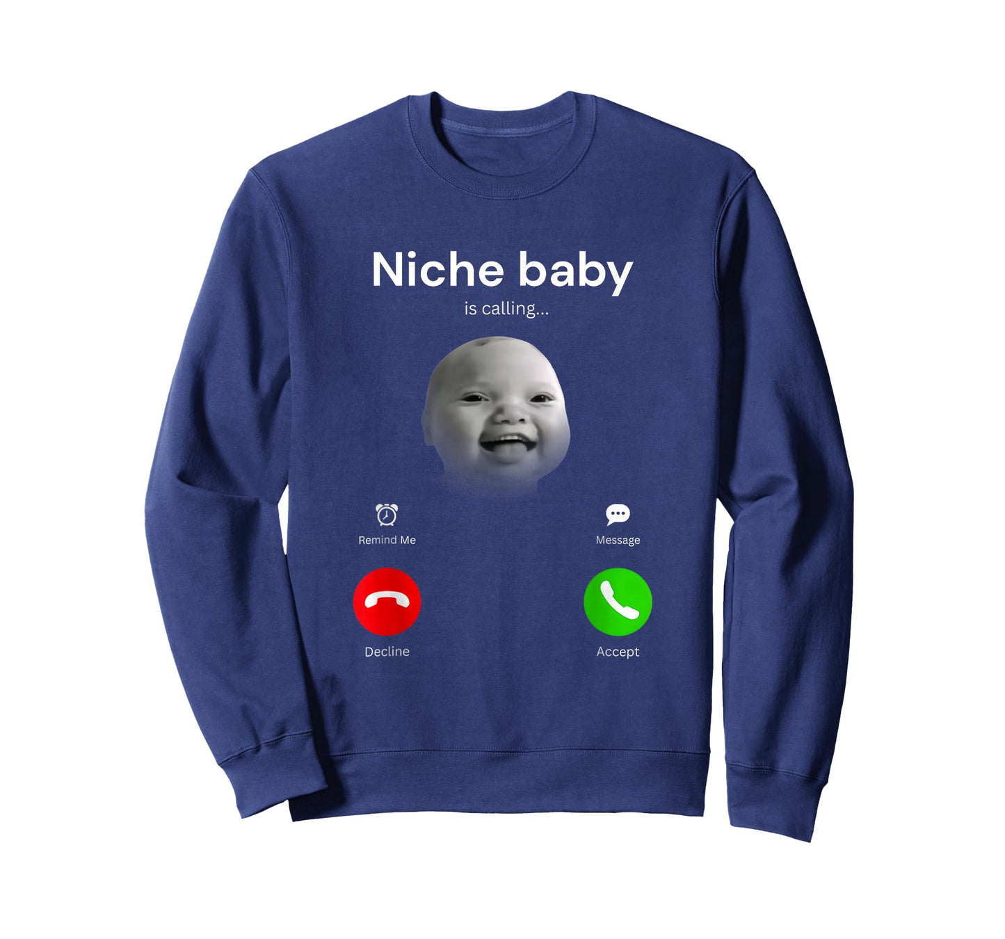 Funny Giggling Niche Baby Calling gen Alpha Meme AI Laughing T-Shirt