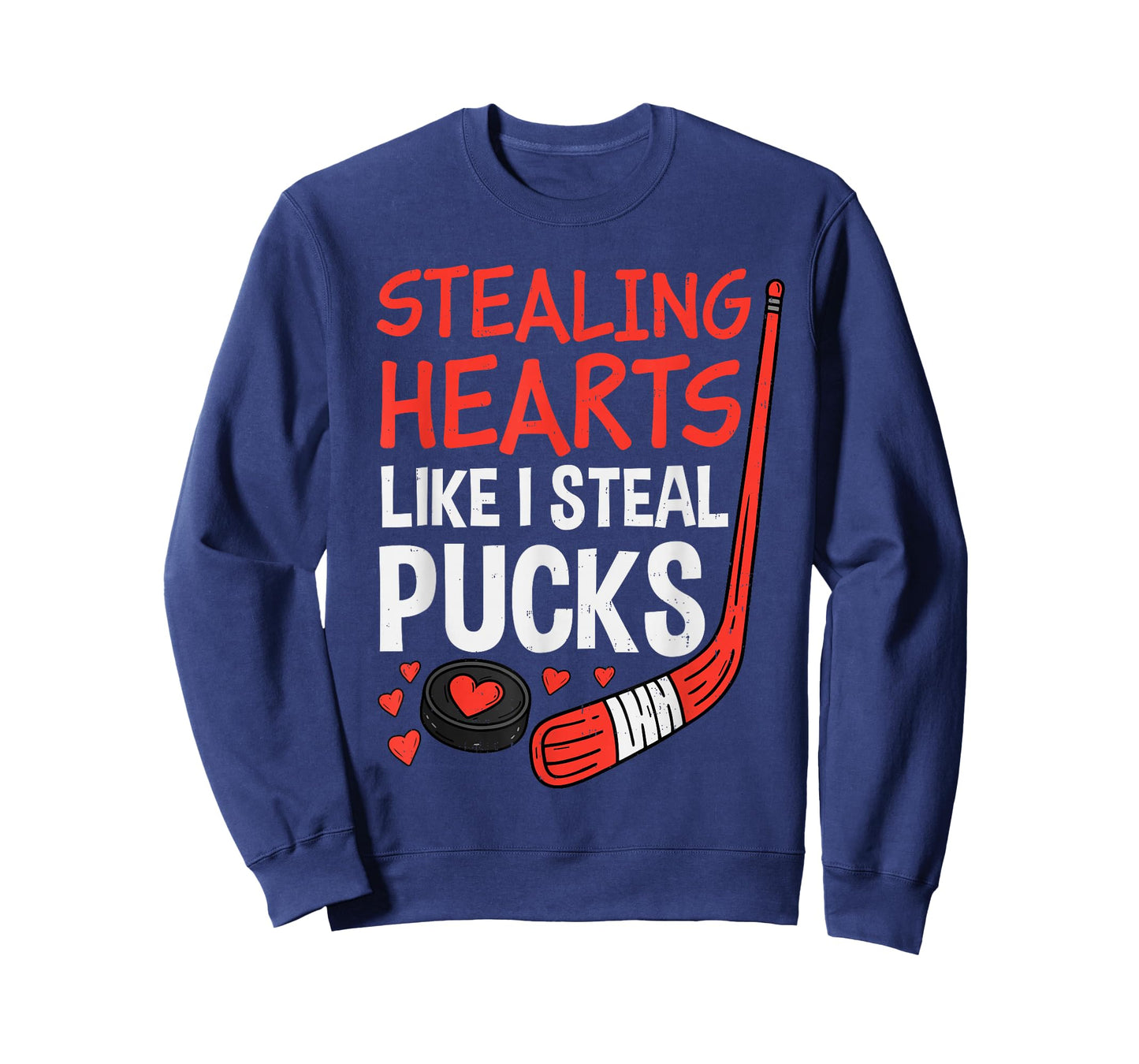 Stealing Hearts Stealing Pucks Hockey Valentines Day Men Boy T-Shirt