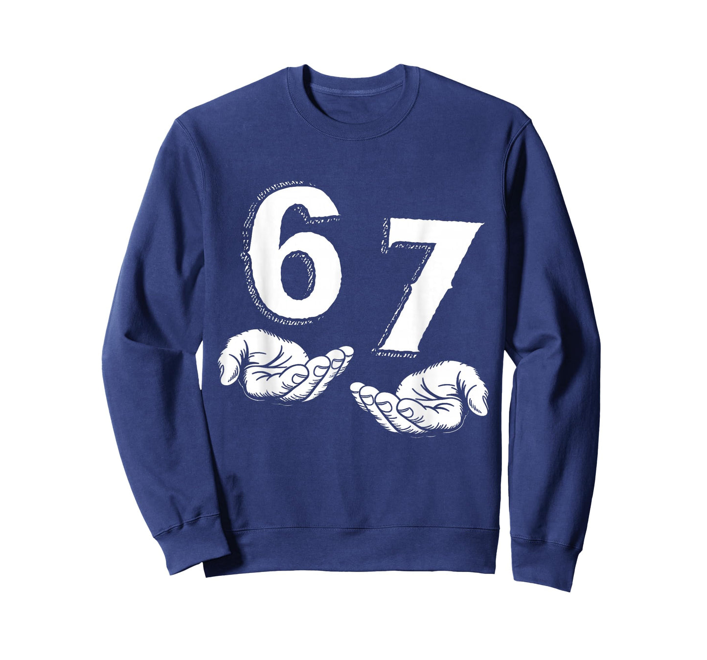 67 Six Seven Meme Gen Alpha Slang 6 7 Hands Funny Boys Kids T-Shirt