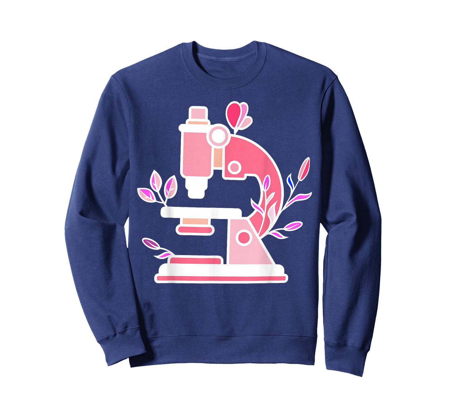 Lab Science Floral Microscope Biologist Science Valentines T-Shirt