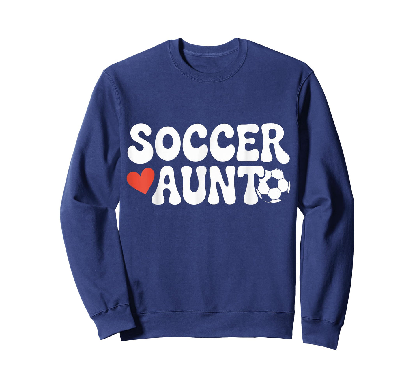 Proud Soccer Aunt Family Sport Retro Groovy Nephew Auntie T-Shirt