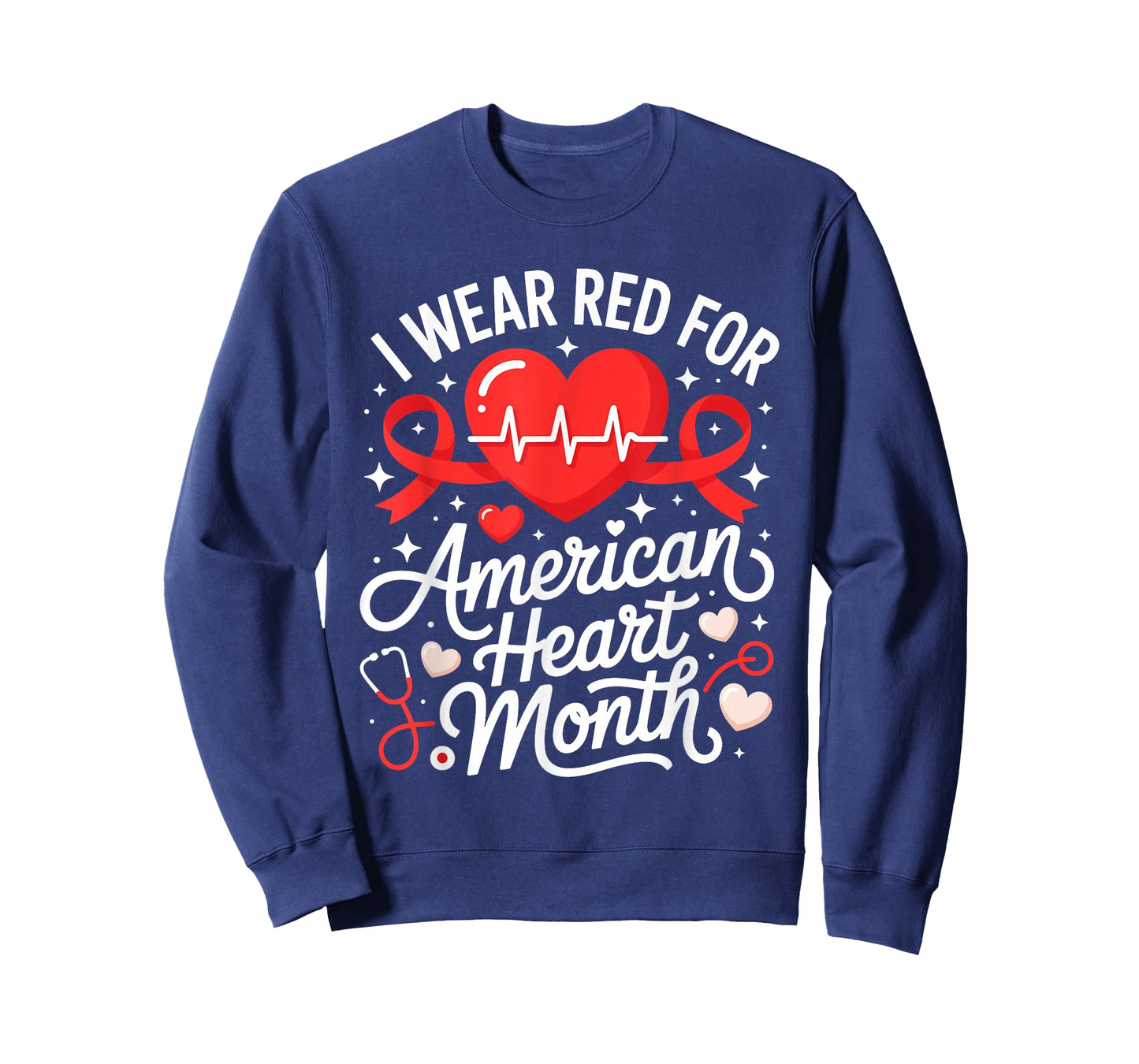 American Heart Disease Awareness Month Ribbon Red Heart T-Shirt