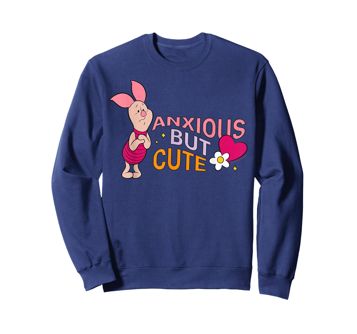 Disney Winnie The Pooh Piglet Anxious But Cute Funny Mood T-Shirt