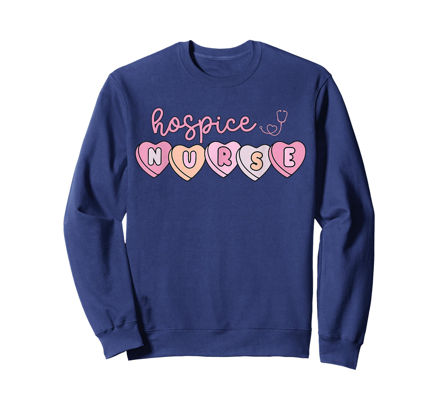 Heart Candy Hospice Nurse Stethoscope RN LTC Valentines T-Shirt