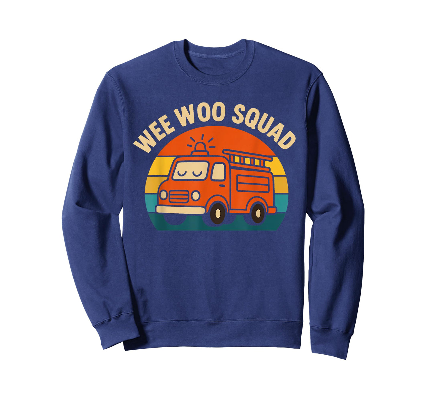 Fire Truck Wee Woo Squad Firefighter Funny Fireman Truck T-Shirt