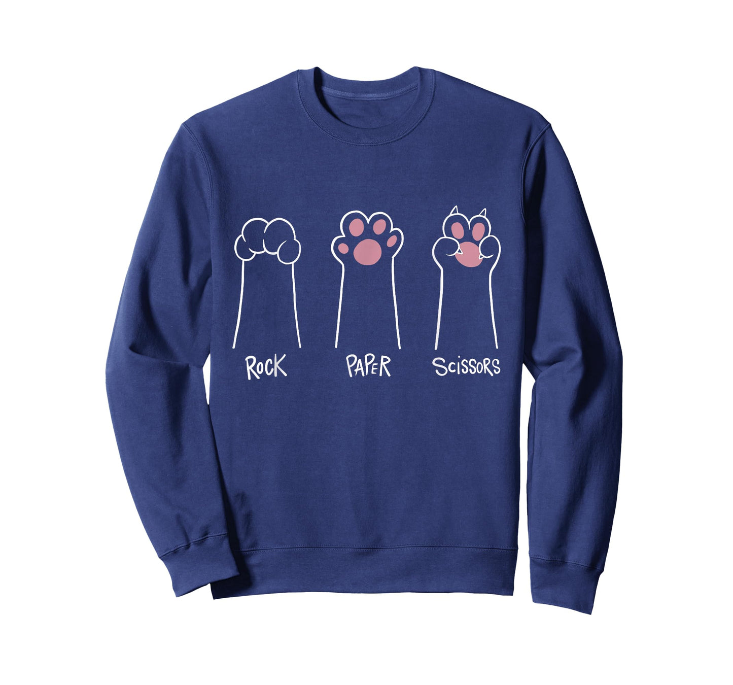 Cute Paw Funny Cat Rock Paper Scissors Hand Game T-Shirt