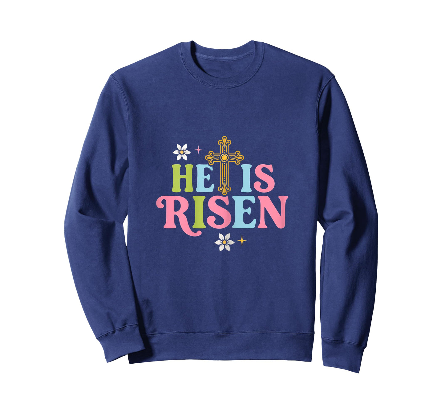 He is Risen Easter Christian Cross Pastel Faith T-Shirt