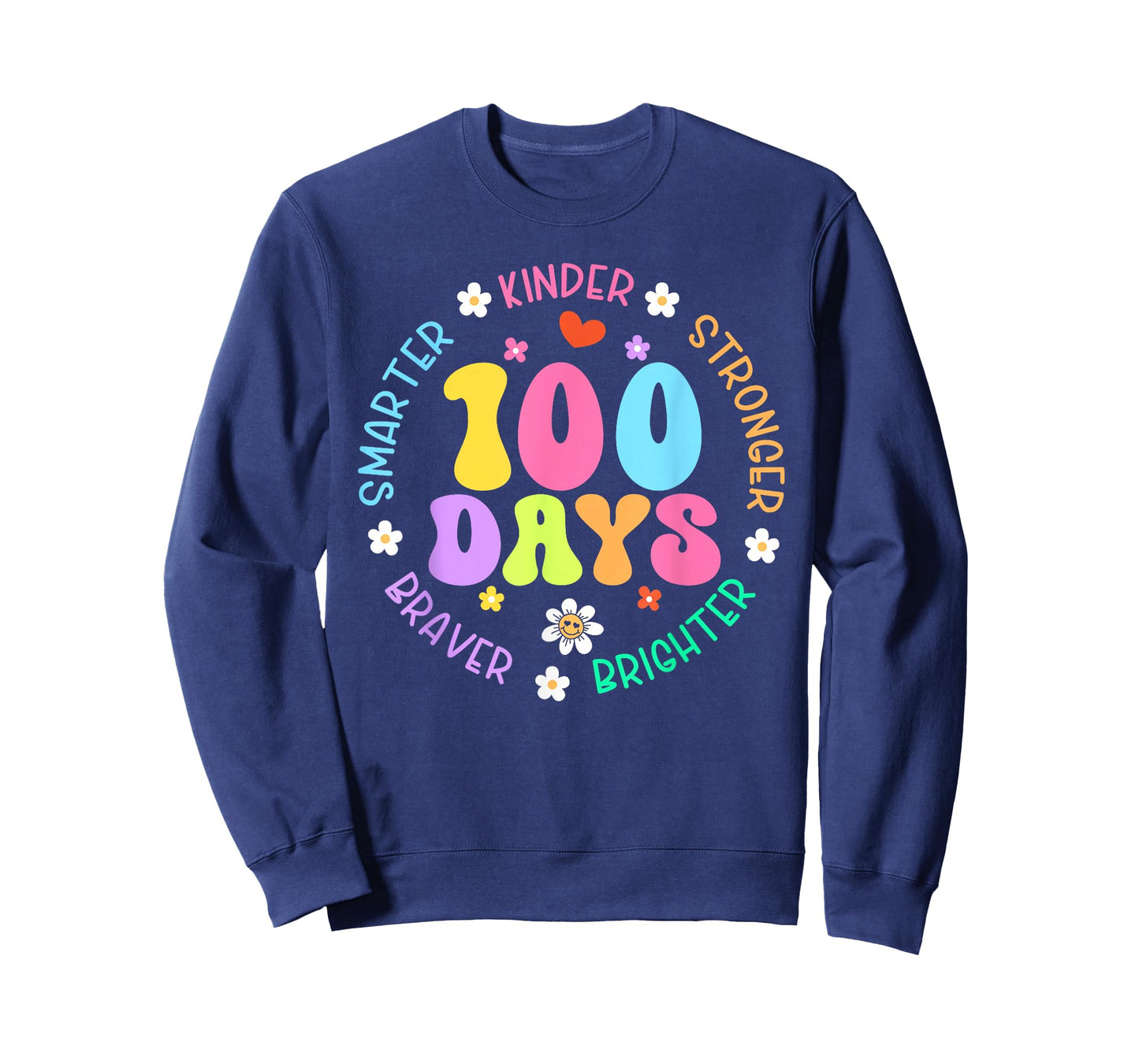 100 Days of School Smarter Brighter 100th Day Kid Boys Girls T-Shirt
