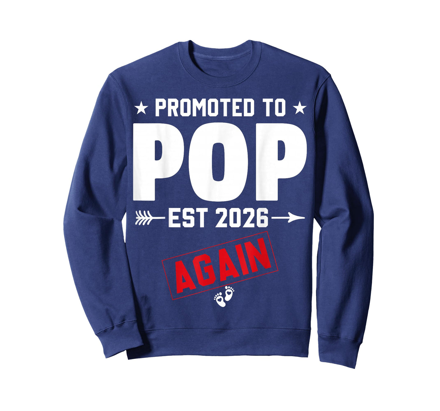 Promoted to Pop Again 2026 Baby Announcement New Grandparent T-Shirt