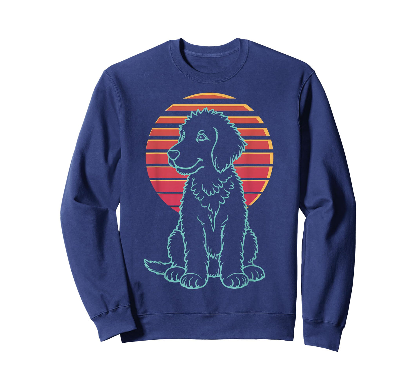 Bernedoodle Lover Dog Owner Retro Synthwave 80s T-Shirt