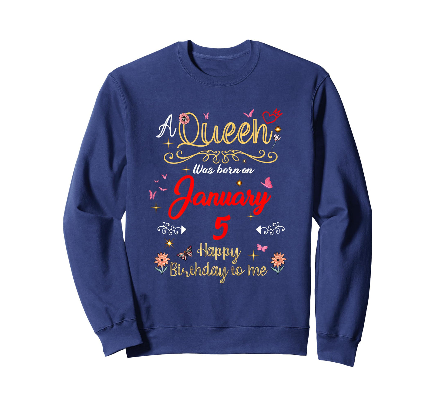 January 5 Birthday A Queen was Born in 5th January T-Shirt