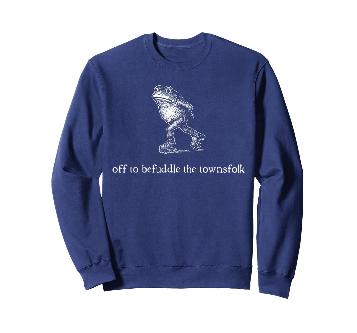 Off to Befuddle The Townsfolk, Funny Rollerblading Frog Meme T-Shirt