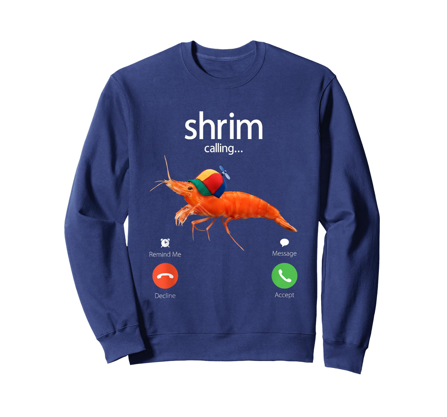 Shrim is Calling, Misspelled Shrimp Incoming Call Meme T-Shirt