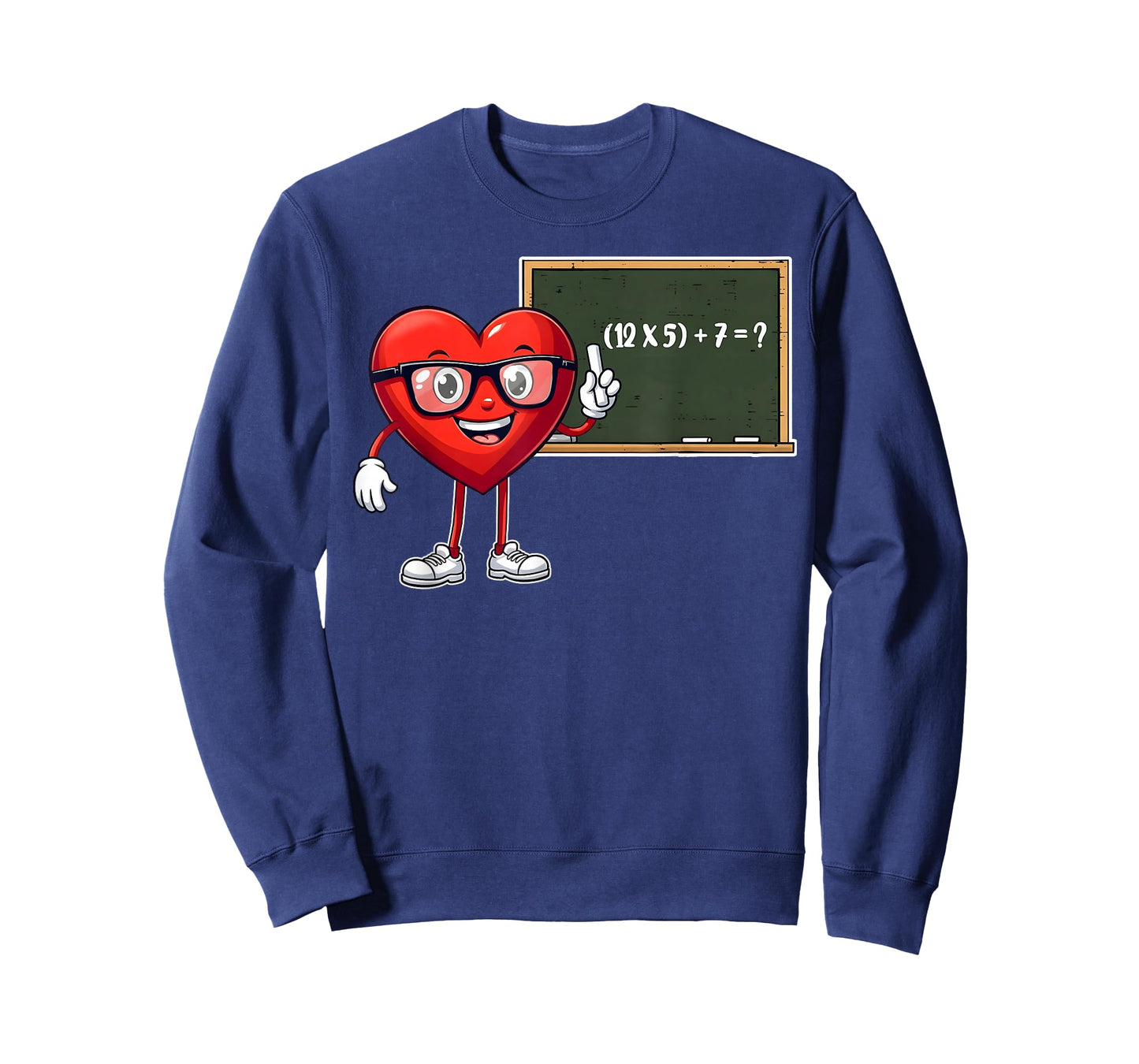 Valentine Heart Teacher Six Seven Math Boy Girl Teacher T-Shirt