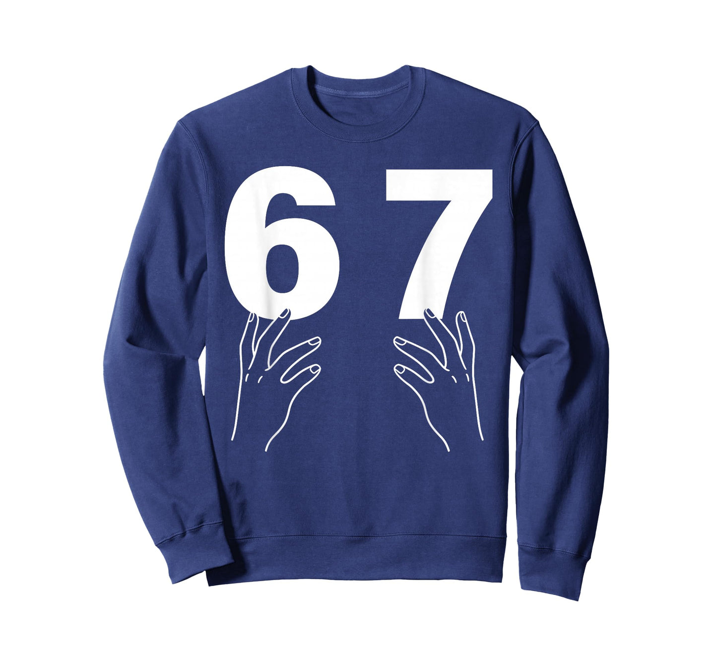 Funny Six Seven 6 7 Meme Gen Alpha Slang 67 Hands T-Shirt
