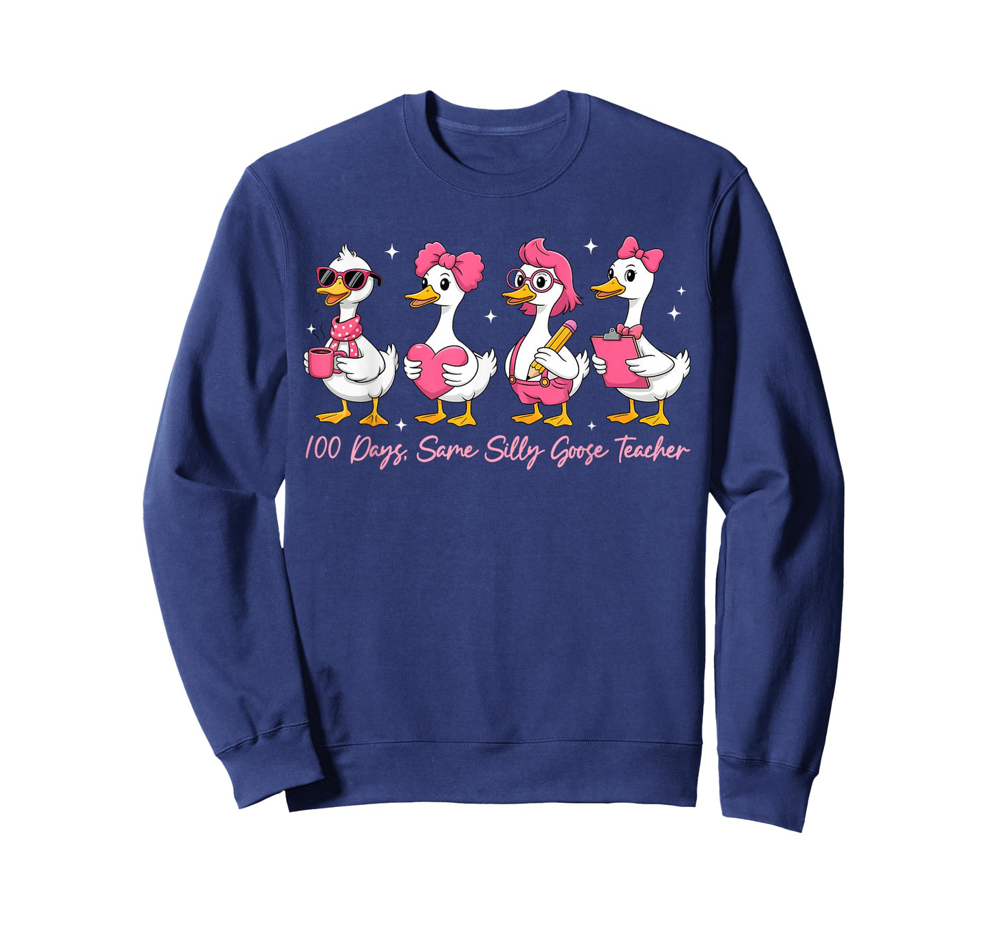 100 Days Same Silly Goose Teacher Cute Girl Women T-Shirt
