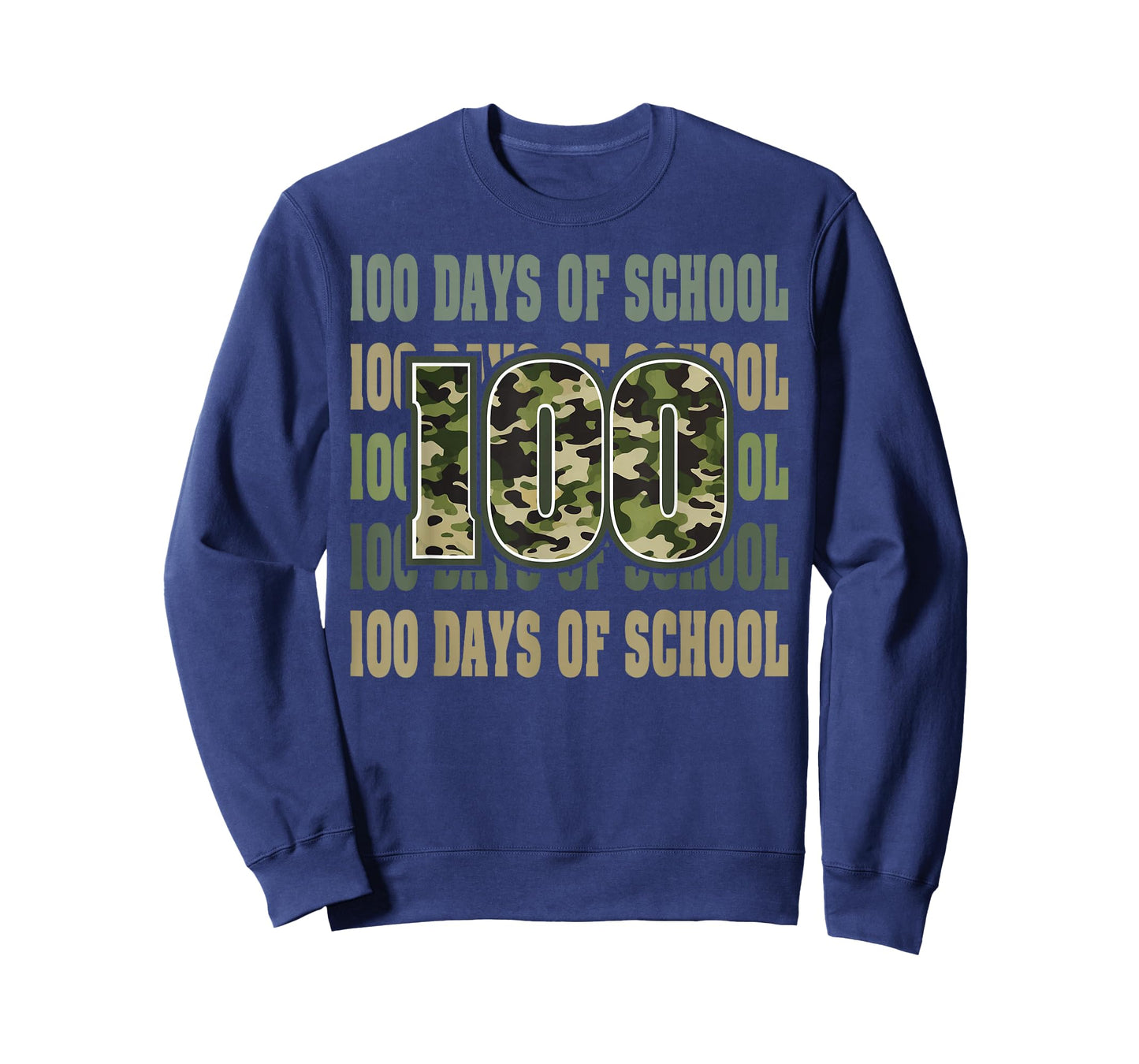 100 Days of School Camo Design Happy 100th Day of School T-Shirt