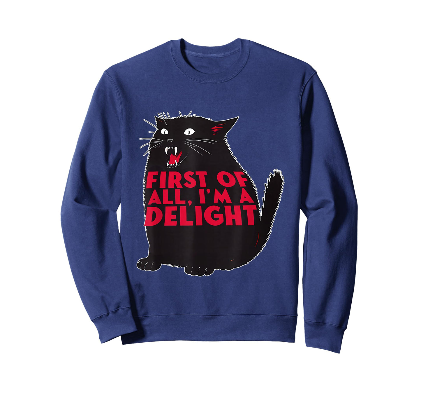 First of All I'm A Delight Funny Roaring Black Cat Lovers T-Shirt