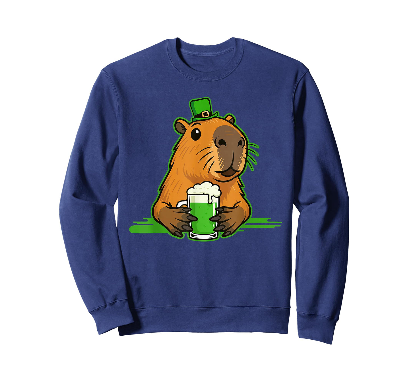 Capybara St Patty's Shamrock Beer Funny St Patrick's Day T-Shirt