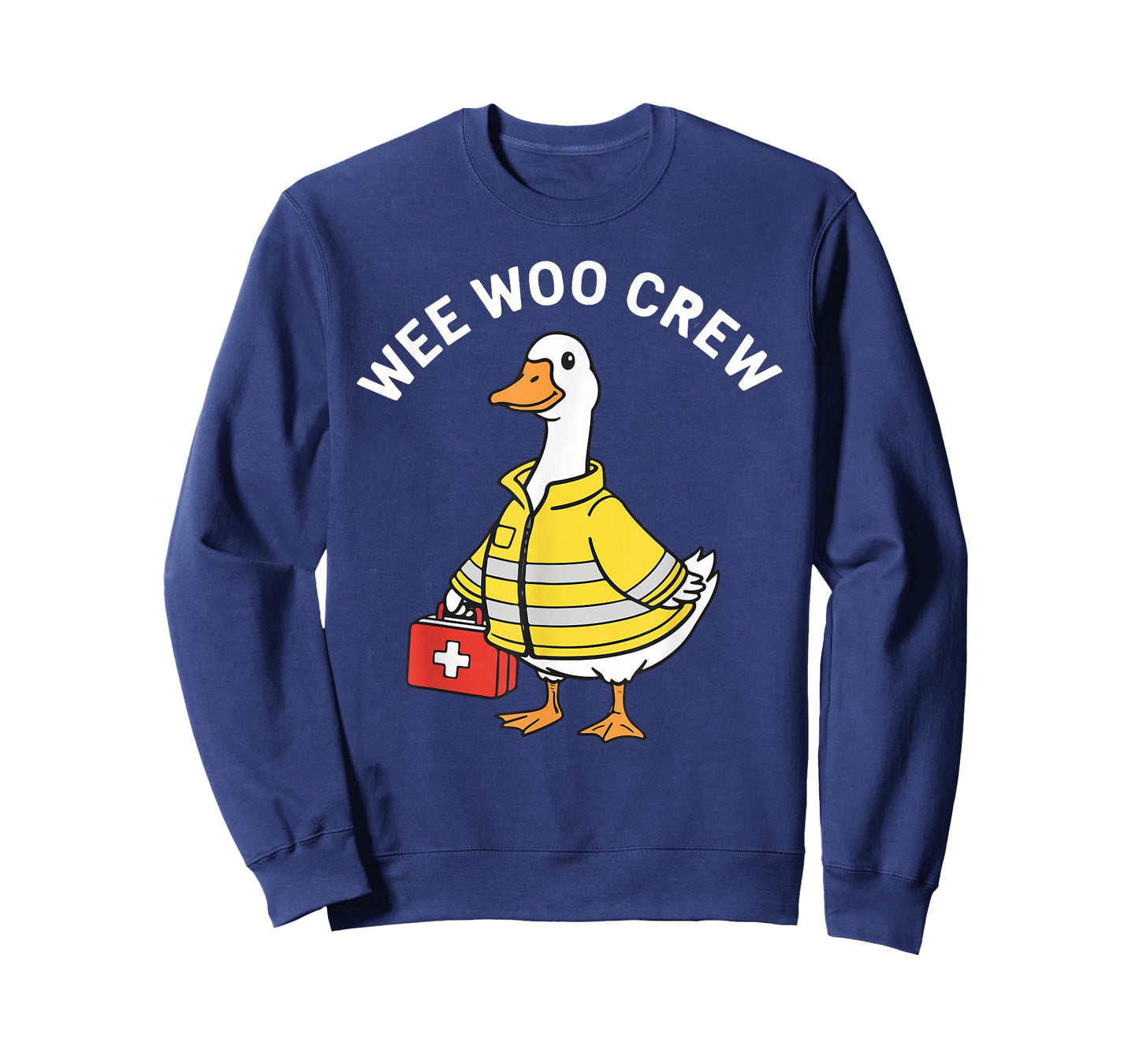 Funny Wee Woo Crew Goose EMT Paramedic Firefighter Design T-Shirt