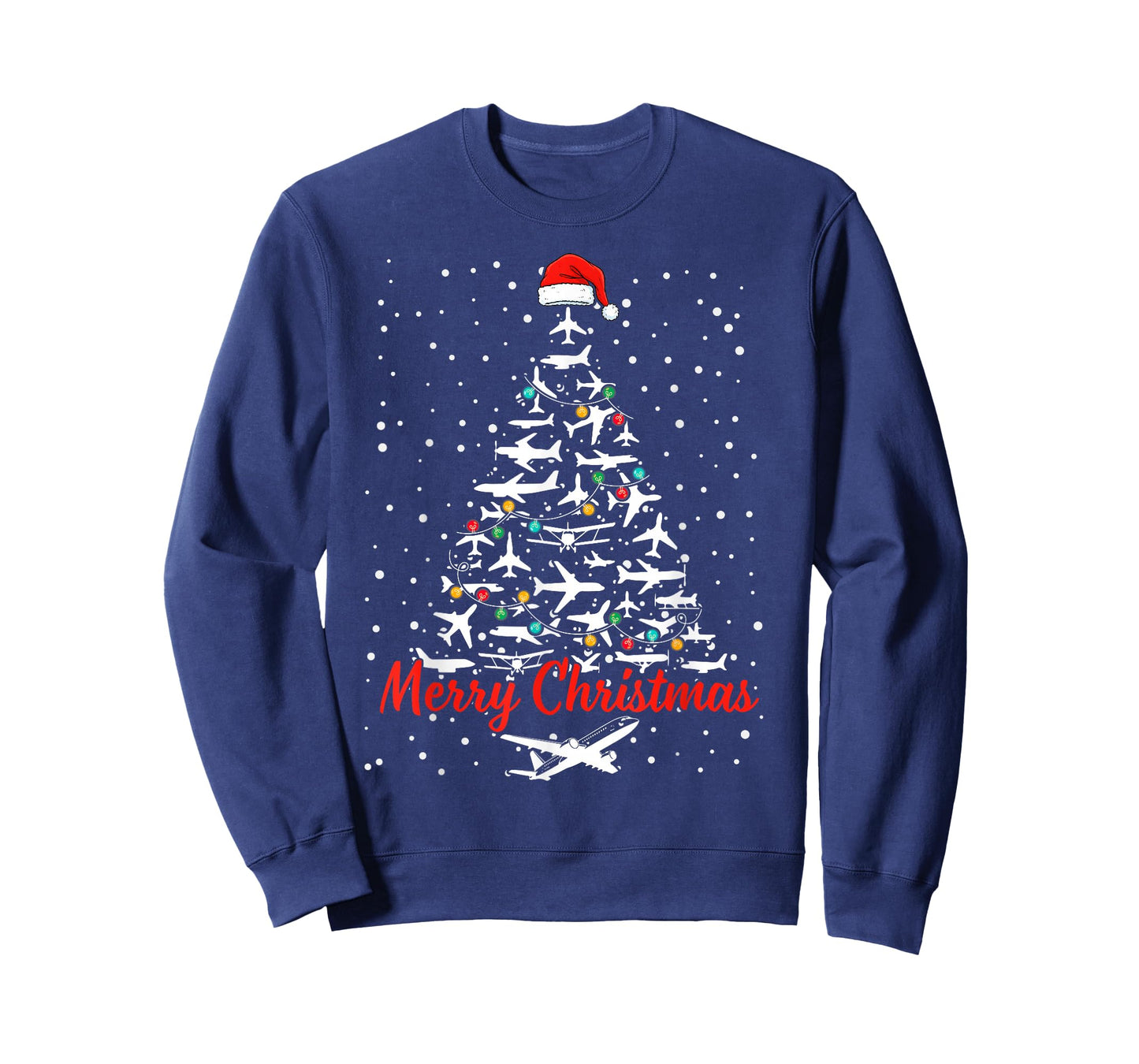 Christmas Airplanes Tree Pilots Merry Christmas Men Boys T-Shirt