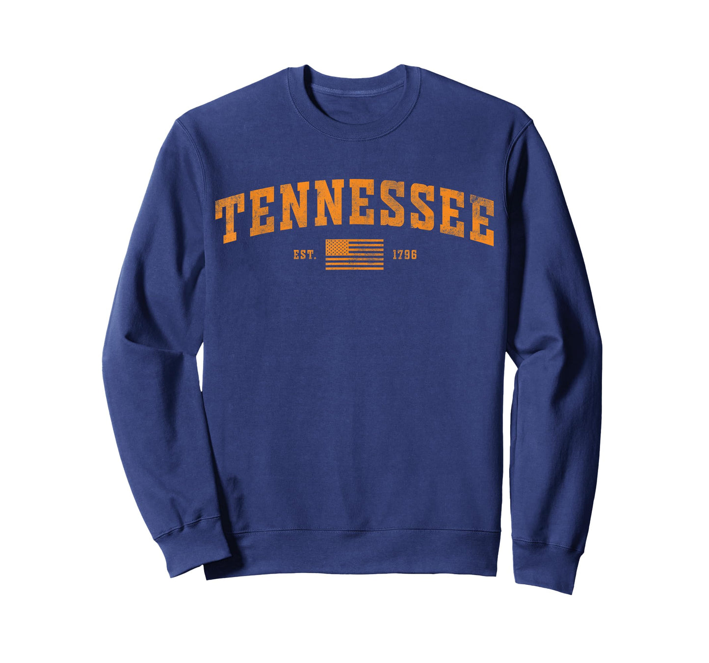 Vintage Tennessee TN City Orange USA Flag 1796 for Men Woman T-Shirt