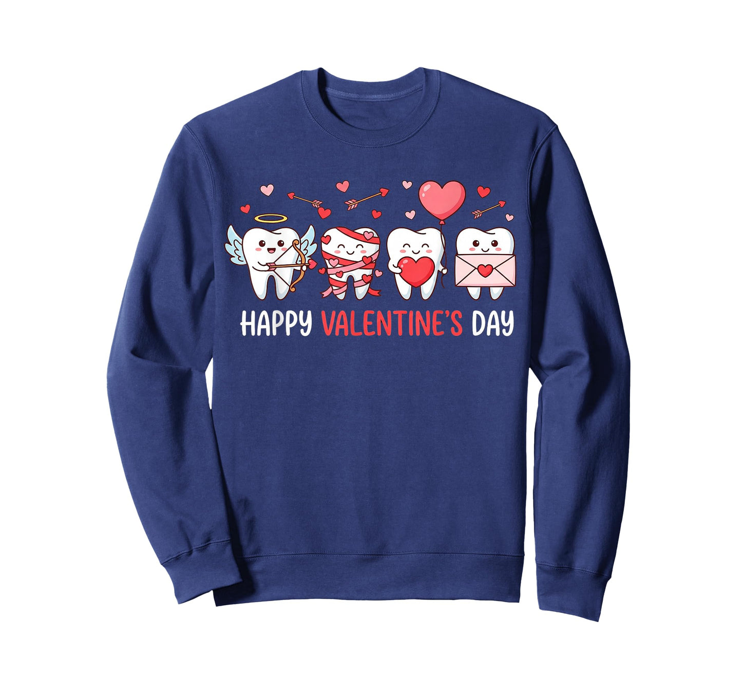 Funny Dental Nurse Squad Happy Valentine Day Teeth Cupids T-Shirt