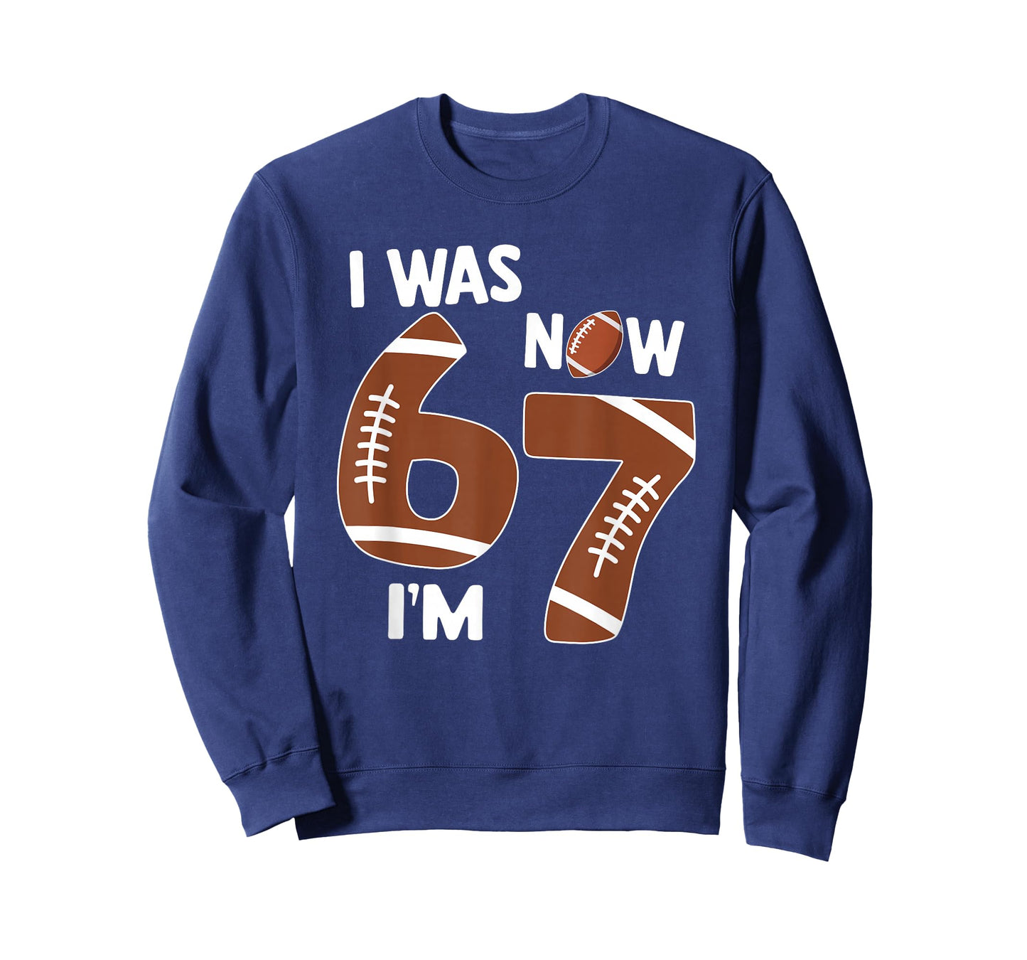 7 Year Old Birthday Shirt was 6 Now I'm 7 67 Funny Football T-Shirt