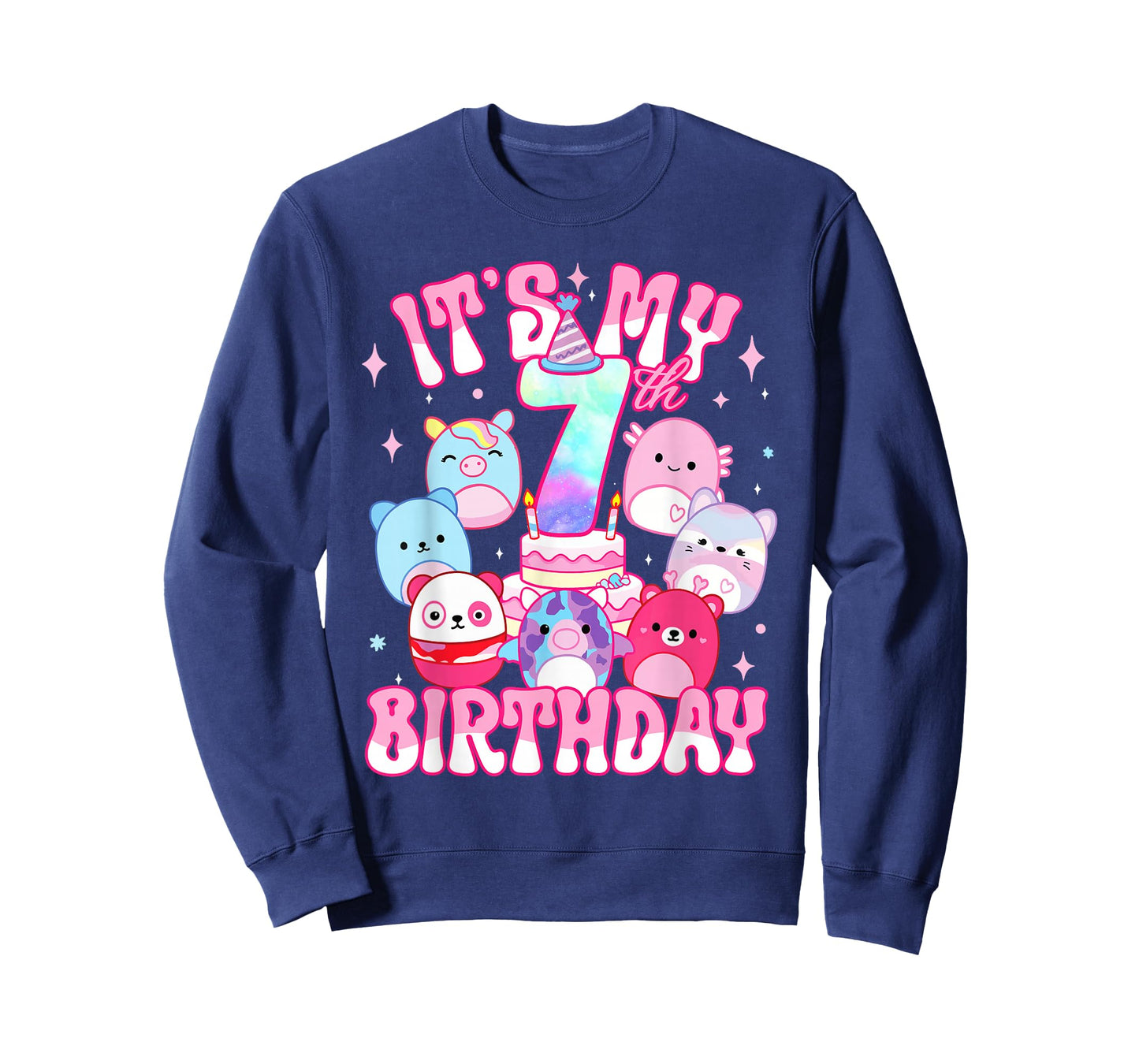 It's My 7th Birthday Squish Squad Girls Kids T-Shirt