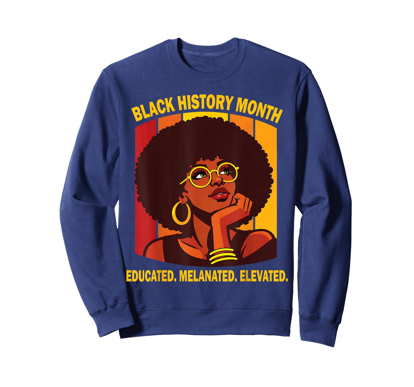 Black History Month Educated Melanated Elevated African T-Shirt