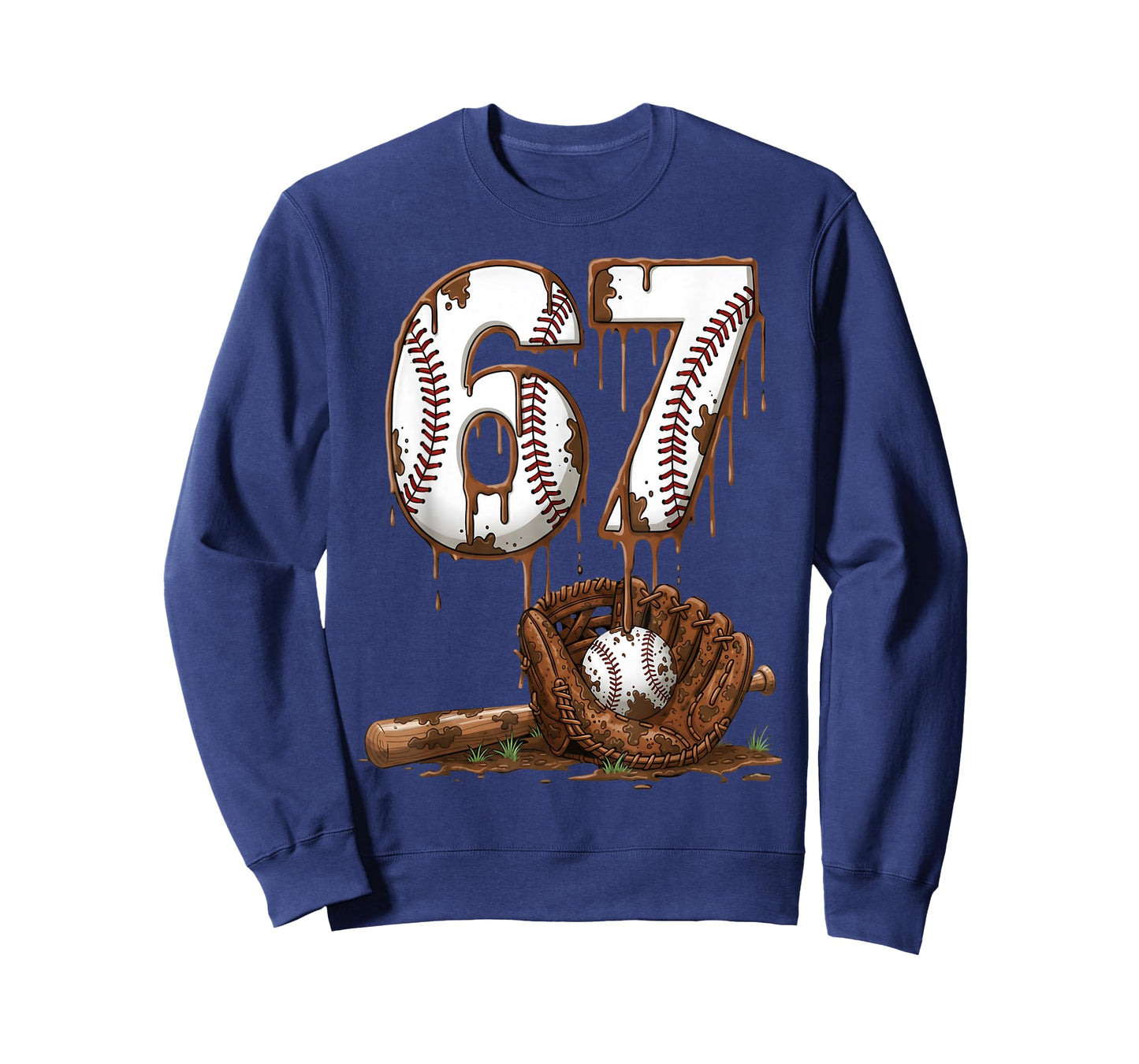 Baseball 67 Six Seven Meme Funny 6-7 Drip Baseball Boys Men T-Shirt