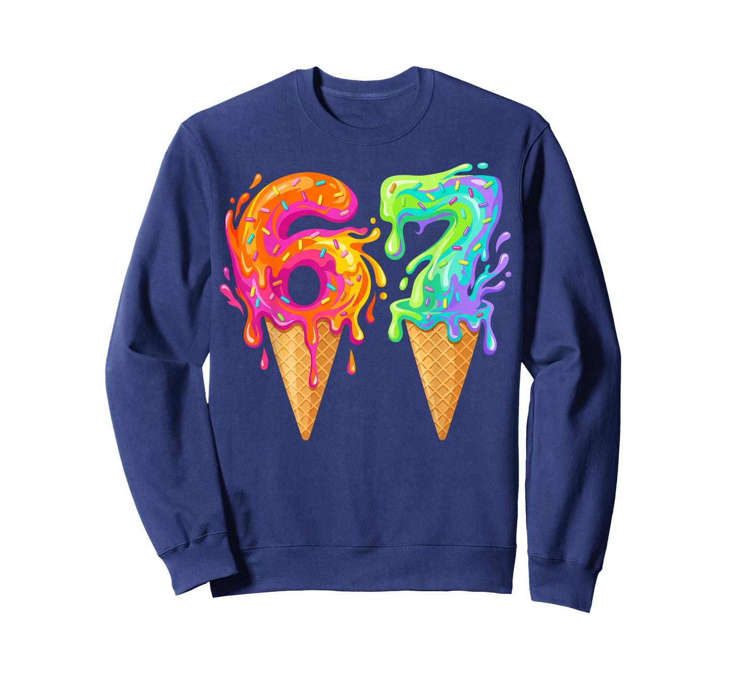 Baseball Drip Ice Cream 67 Baseball T-Shirt
