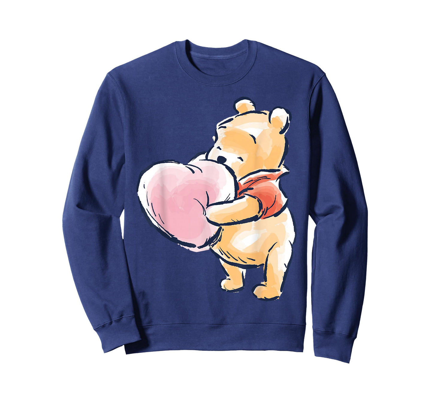 Disney Winnie The Pooh Baby Pooh Hugging A Heart Water Color T-Shirt