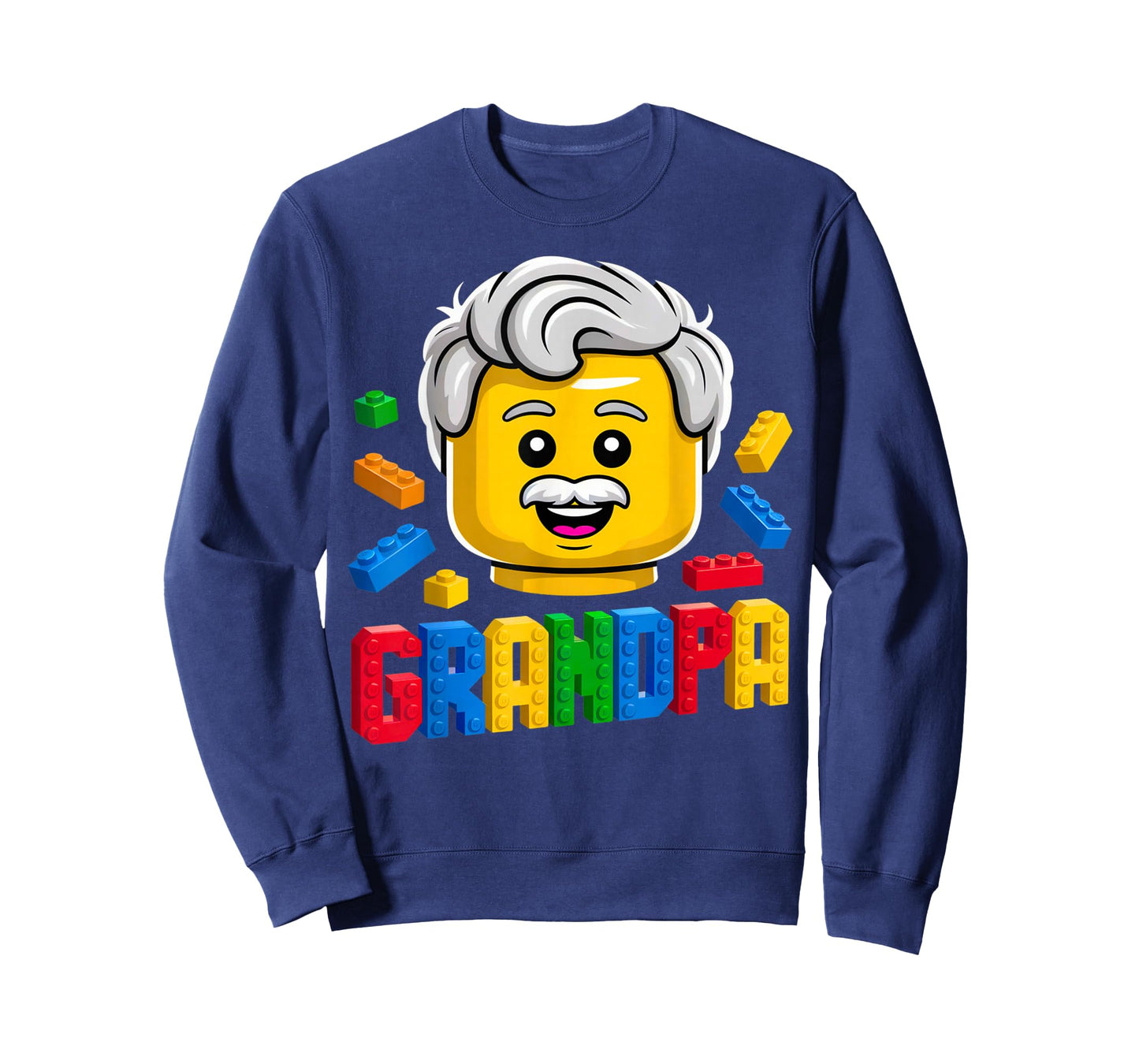 Family Grandpa Master Builder Building Brick Blocks Kids T-Shirt