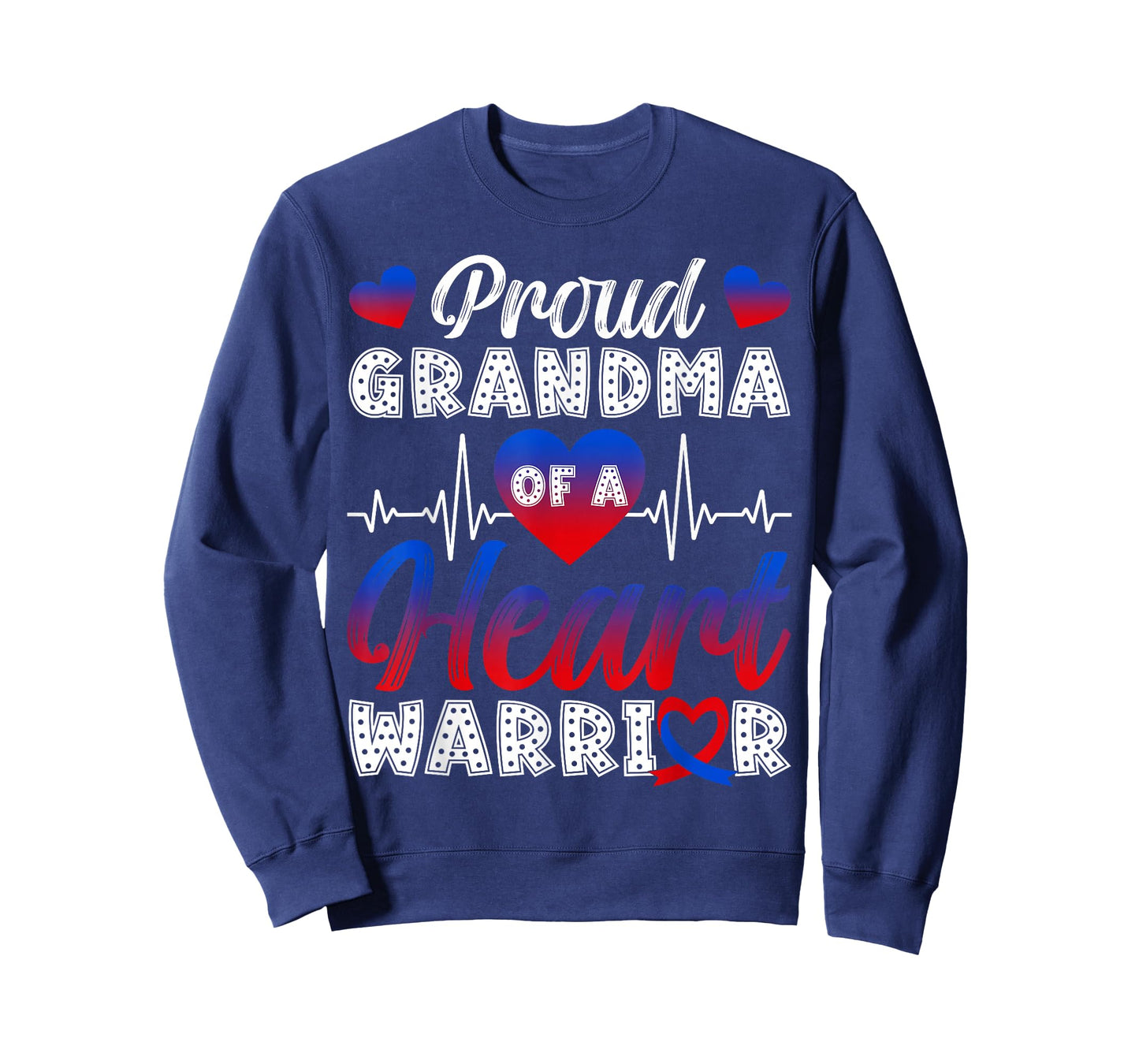 Proud Grandma of A Heart Warrior CHD Awareness Month T-Shirt