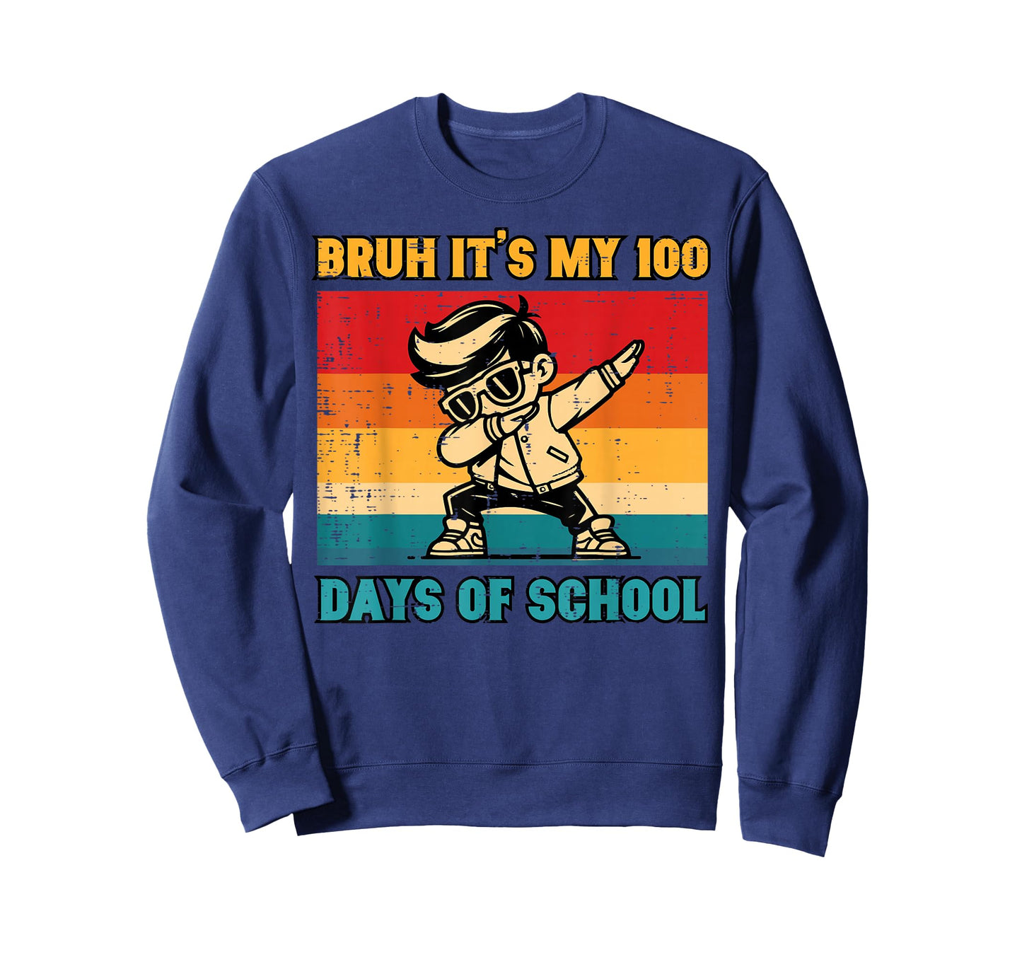 Bruh Its My 100 Days of School Boy Dab 100th Day Meme Kids T-Shirt