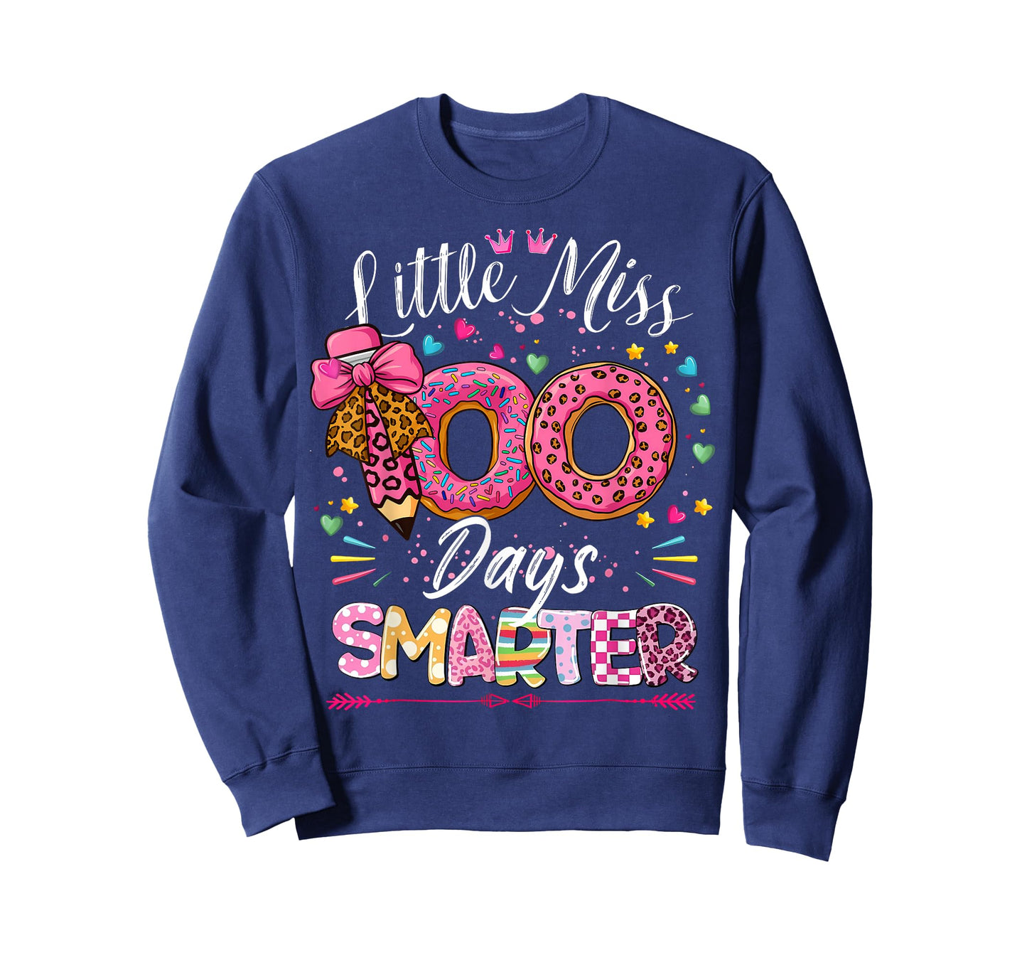 Little Miss 100 Days Smarter Kids Girls 100th Day of School T-Shirt