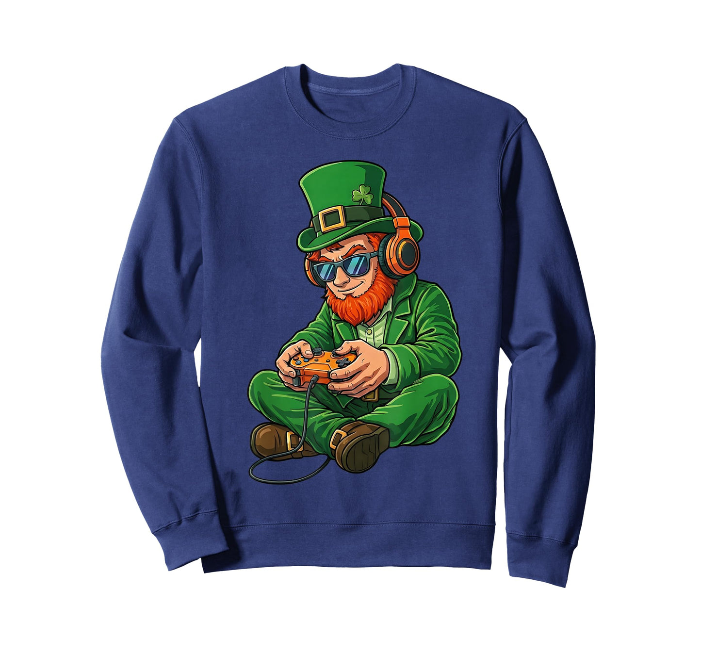 St Patricks Day Leprechaun Gamer Video Gaming Men Boys Kids T-Shirt