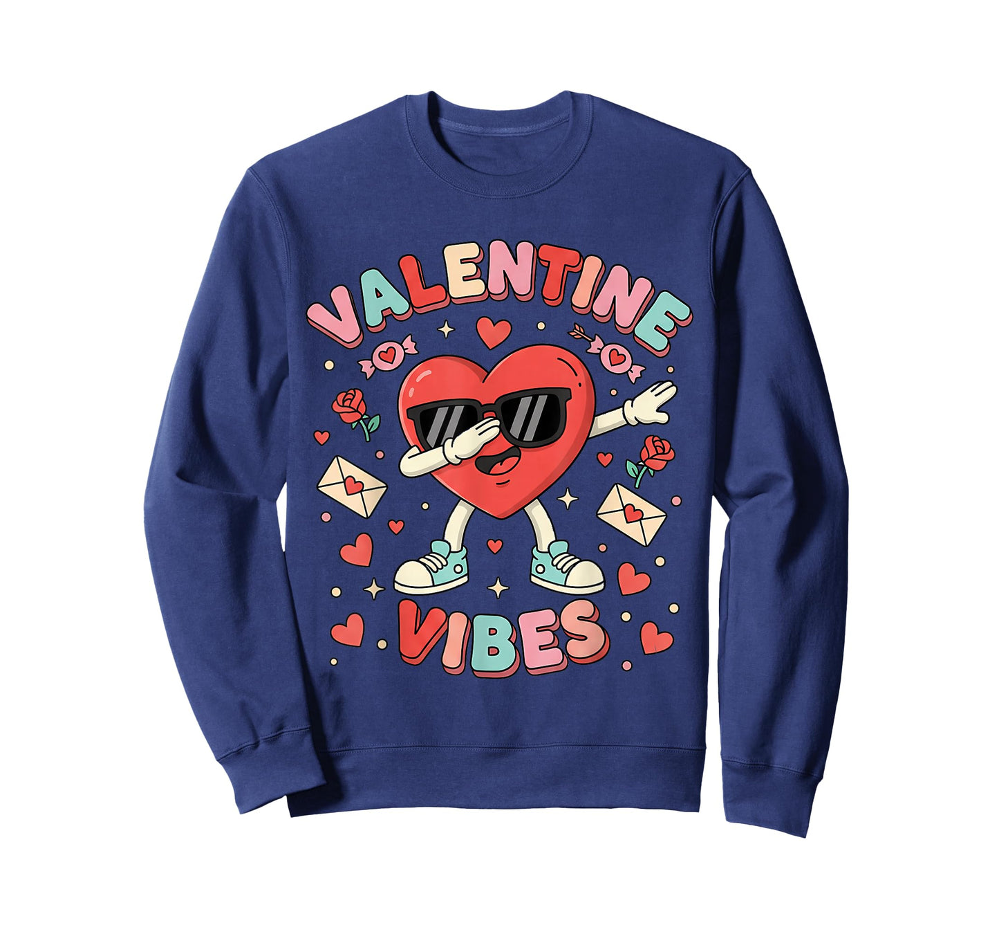 Funny Boys Valentines Dabbing Heart Teen Kid Girls Men Women T-Shirt