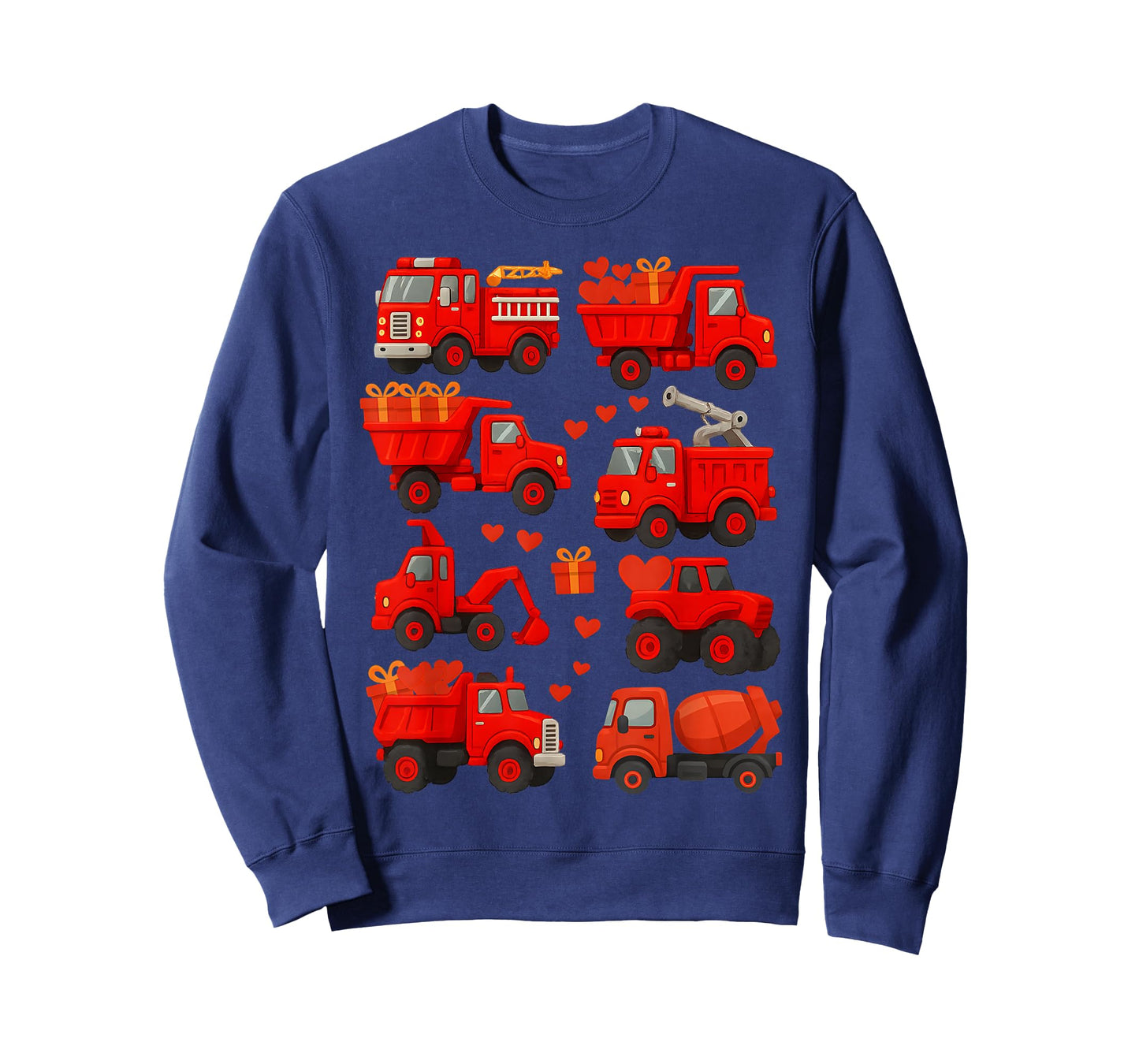Valentines Day Construction Trucks Funny Trucks Valentines T-Shirt
