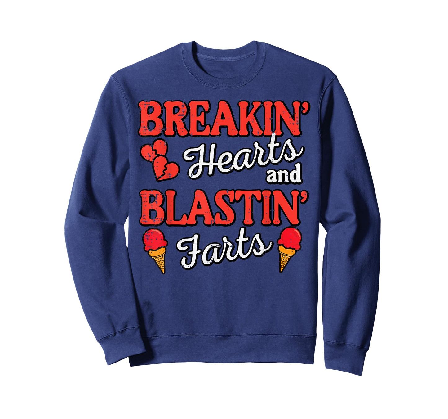 Valentines Day Breakin Hearts Blastin Farts Boys Kids Men T-Shirt
