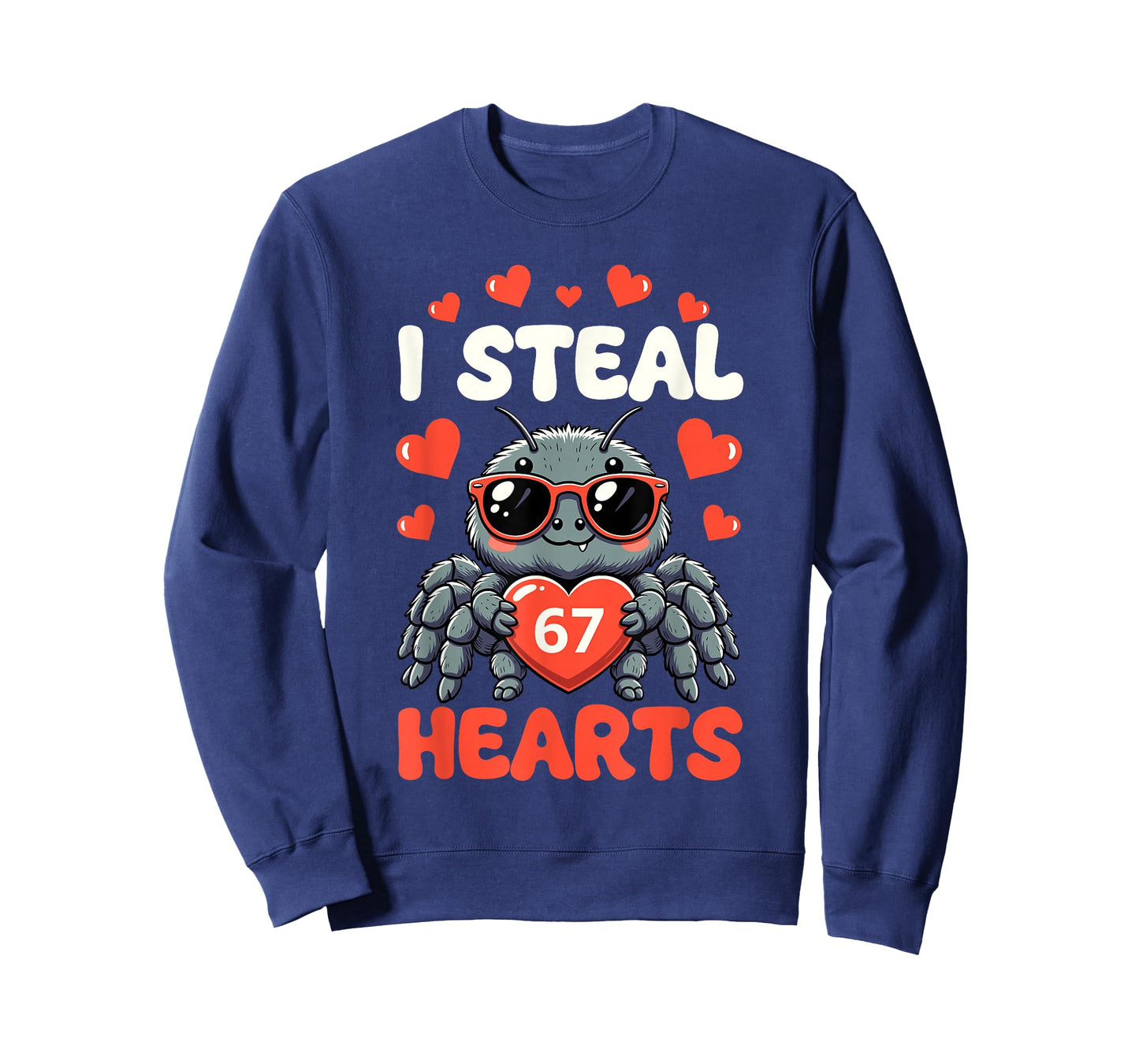 I Steal Hearts Spider 6 7 Meme Valentine's Cute Gen Alpha T-Shirt