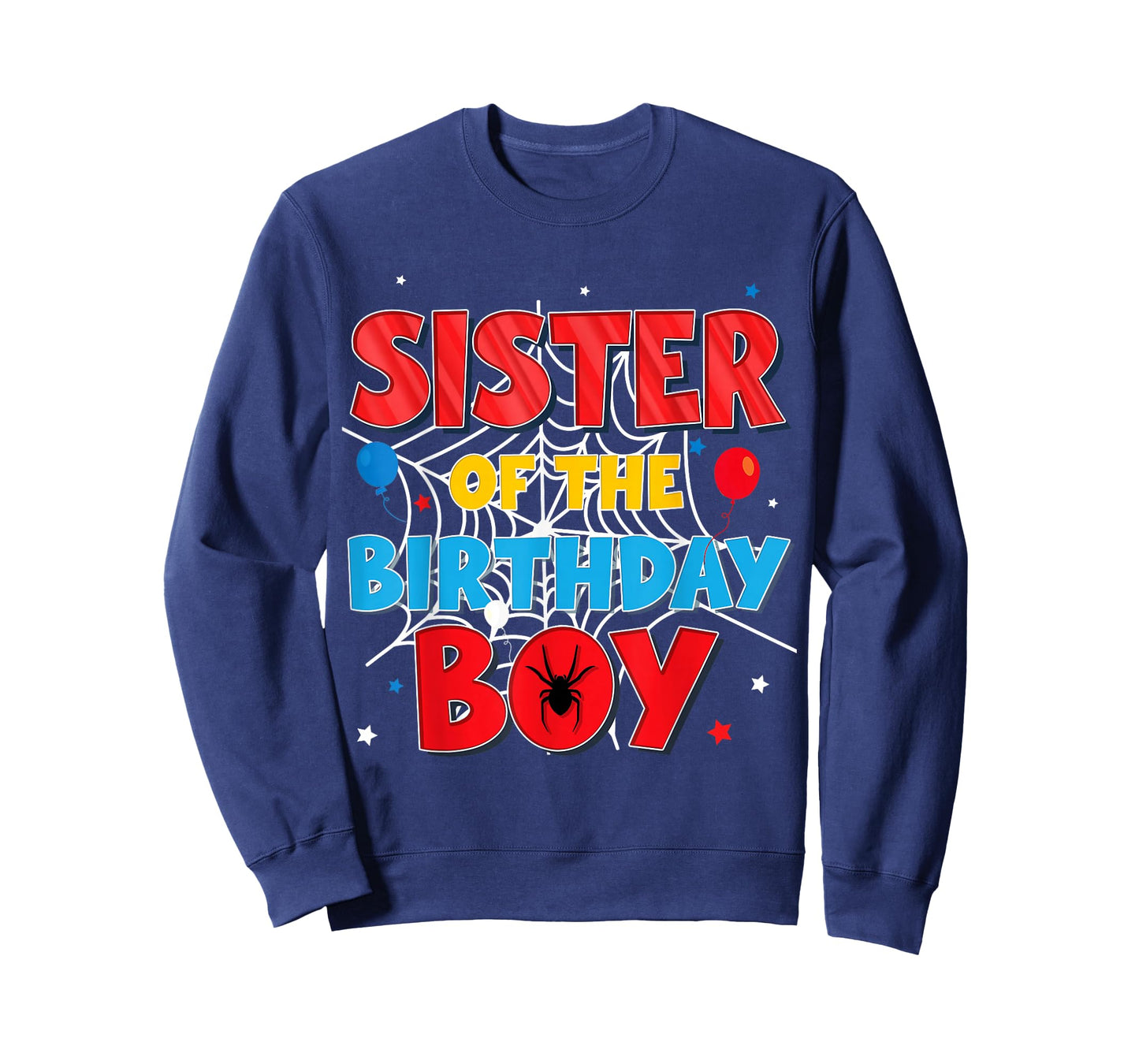 Funny Spider Web Family Matching Sister of The Birthday Boy T-Shirt