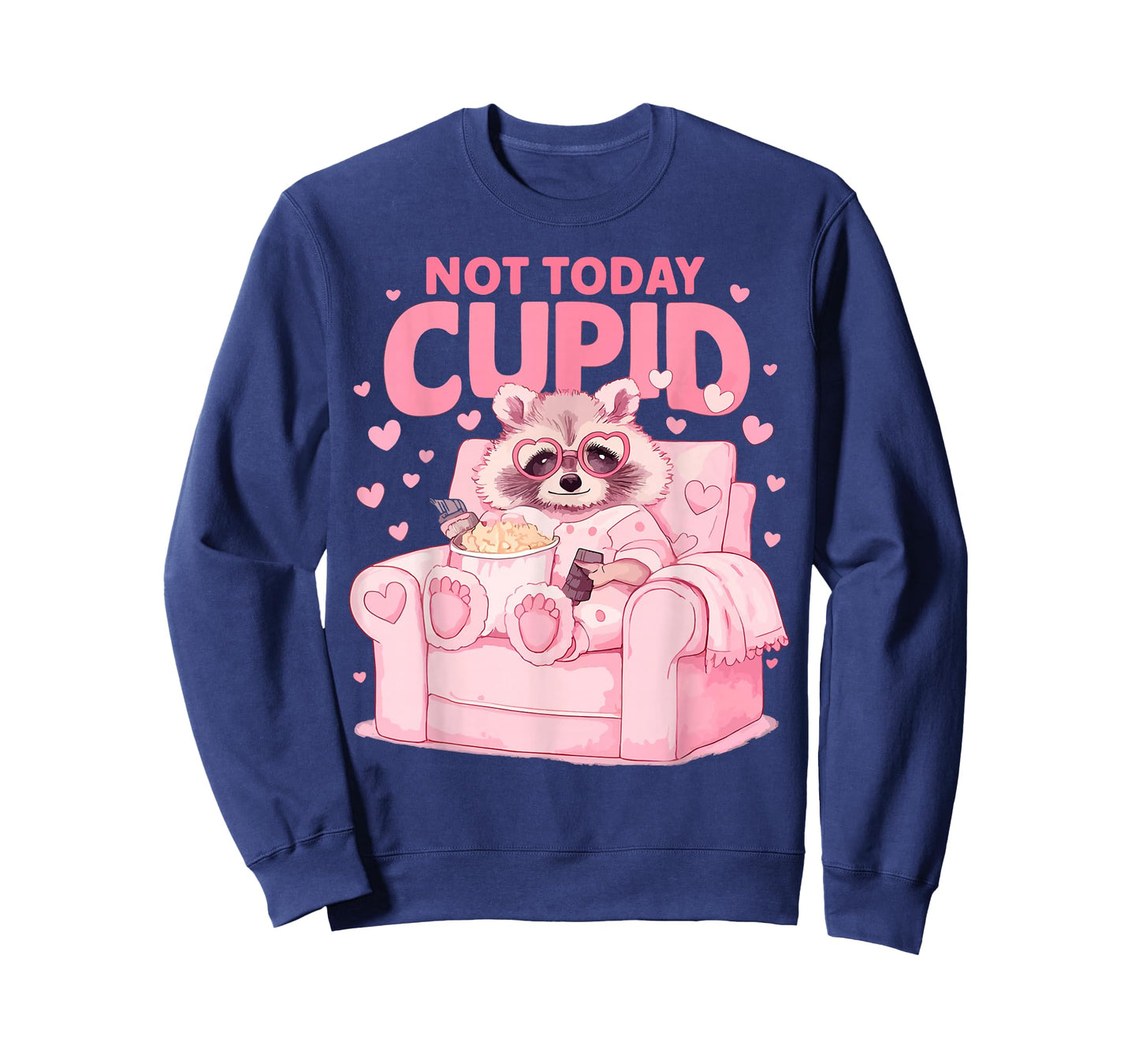 Anti Valentines Day Not Today Cupid Funny Humor Women Men T-Shirt