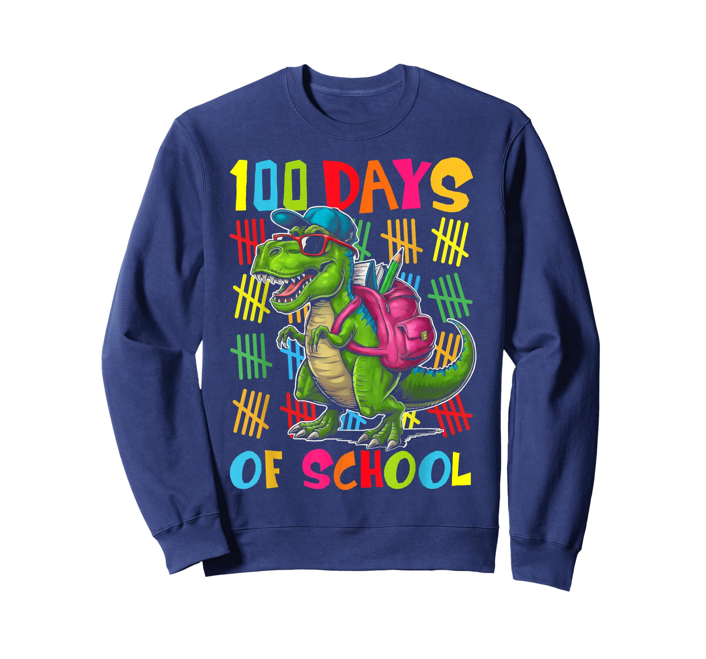 100 Days of School Trex 100 Days Smarter 100th Day of School T-Shirt