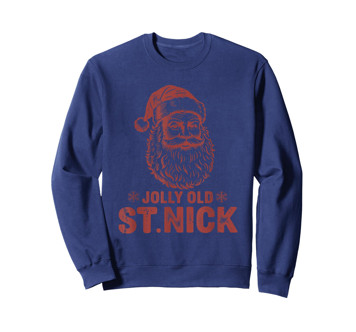 Jolly Old St Nick Santa Claus Vintage Christmas T-Shirt