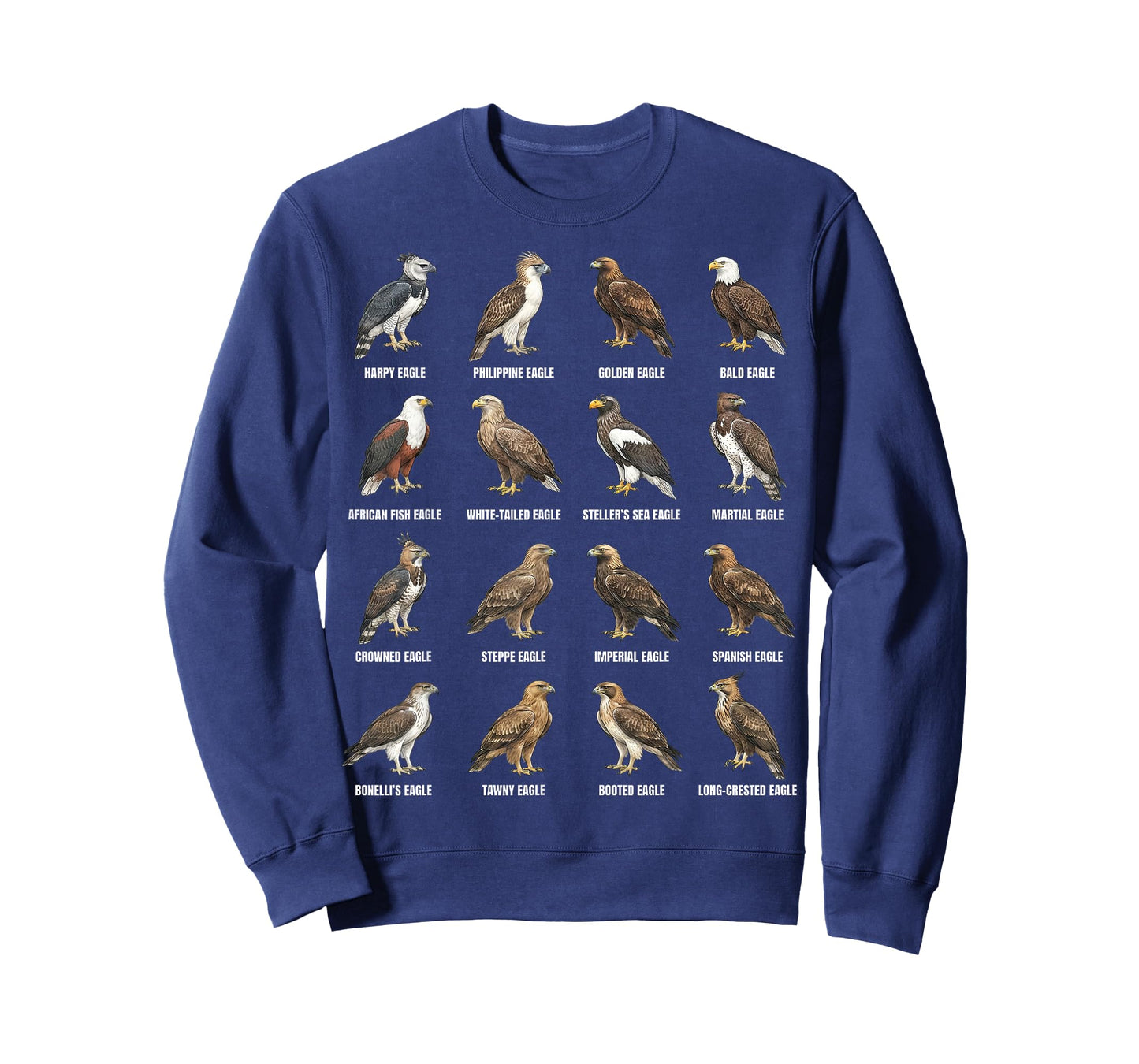 Eagle Species Chart – Types of Eagles Ornithology T-Shirt
