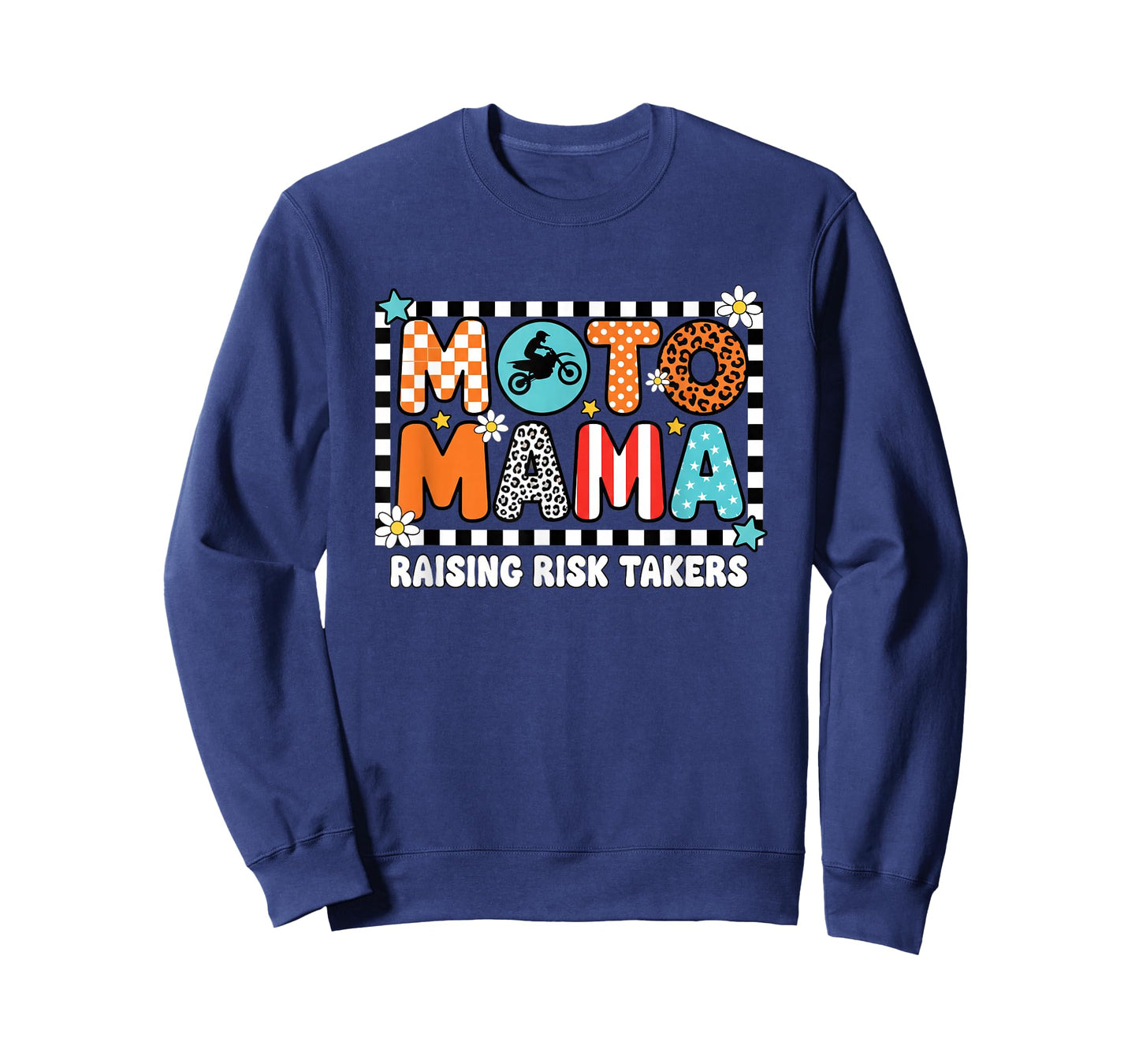 Moto Mama Mom Raising Risk Takers - Motorcycle Mom Design T-Shirt